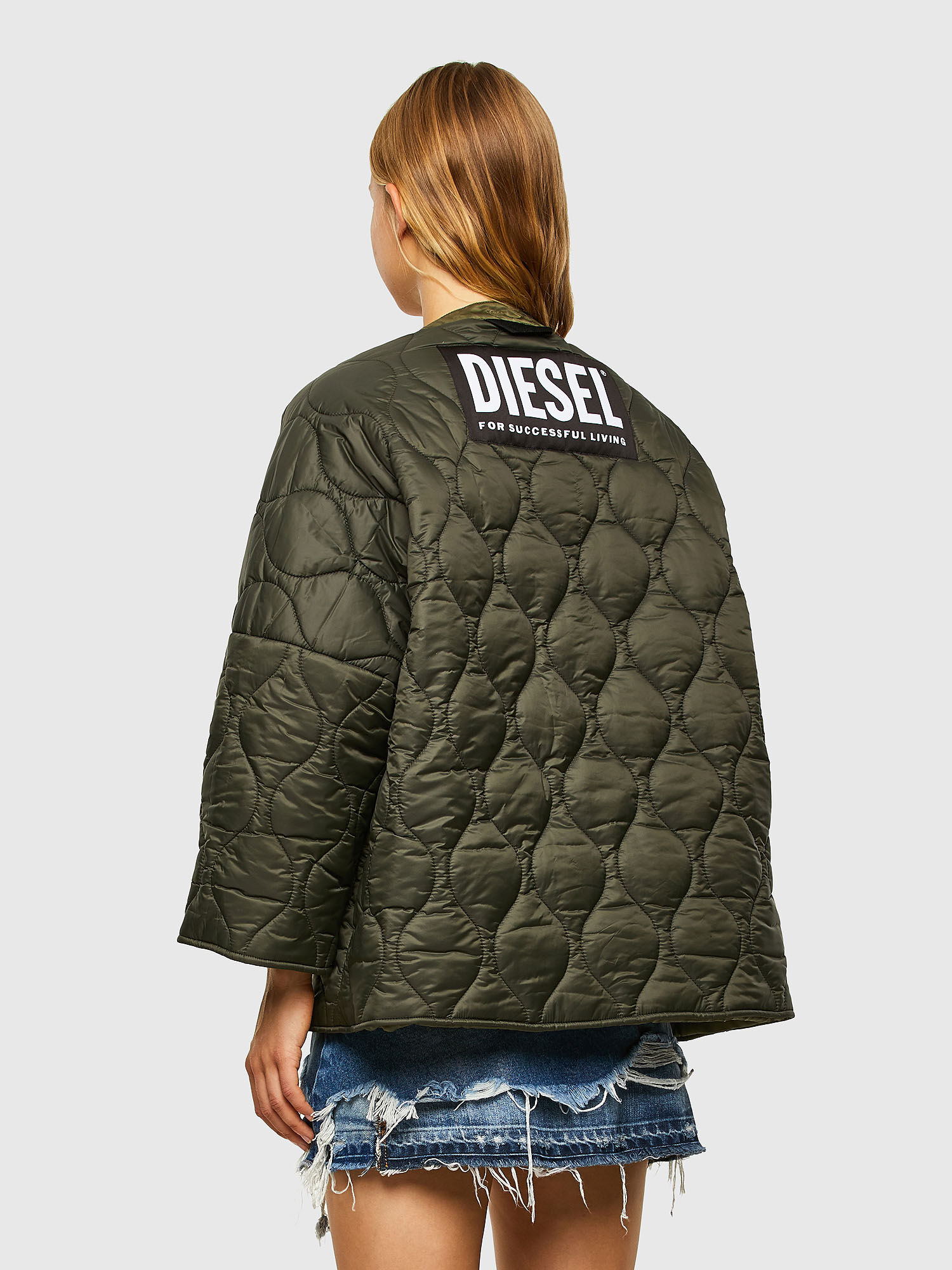 W-FLORES Woman: Hooded jacket with detachable padding | Diesel