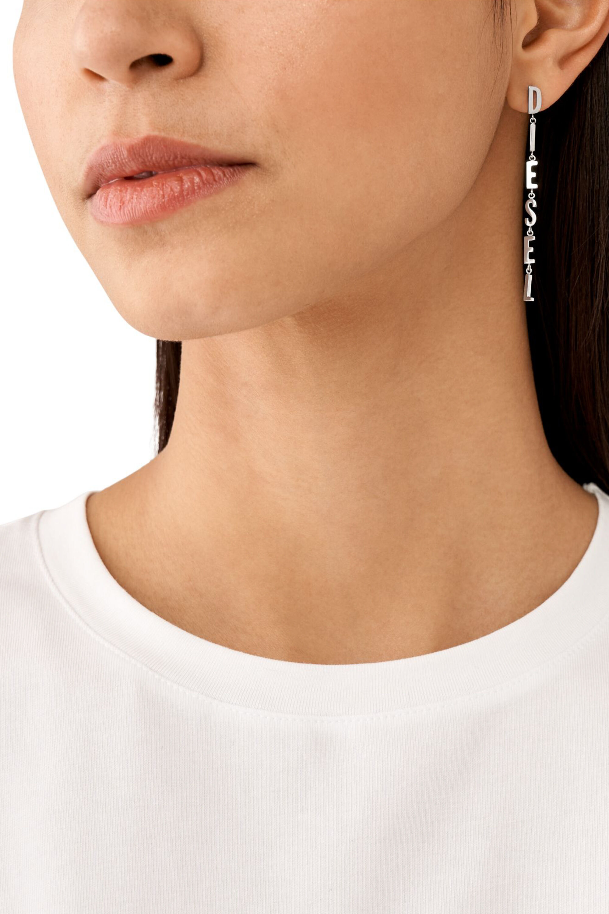DIESEL シルバー フープピアス Diesel フープ ピアス | シルバートーン | FARFETCH JP