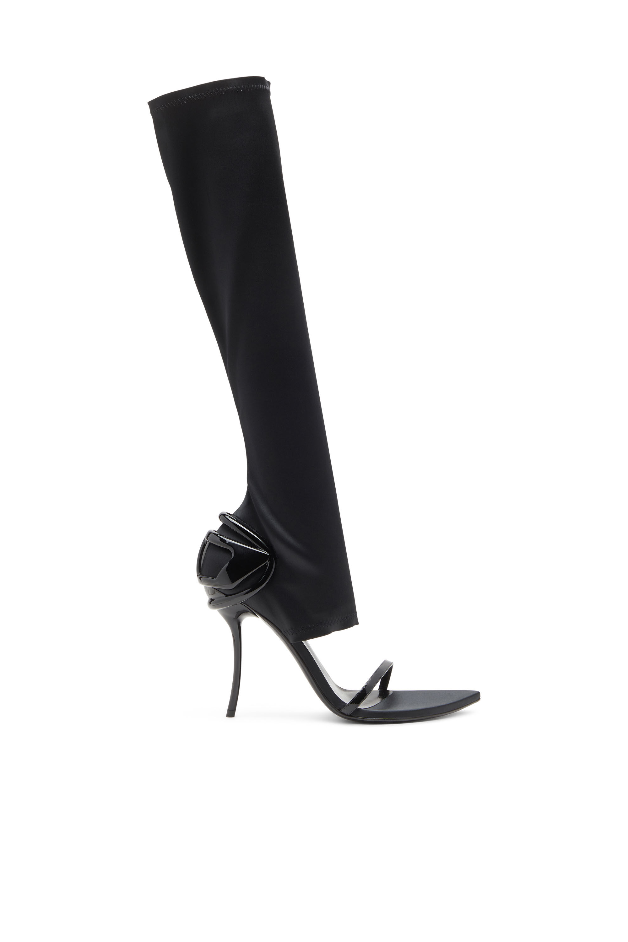 Women's D-Ten&Half-Stiletto knee boot sandals in stretch