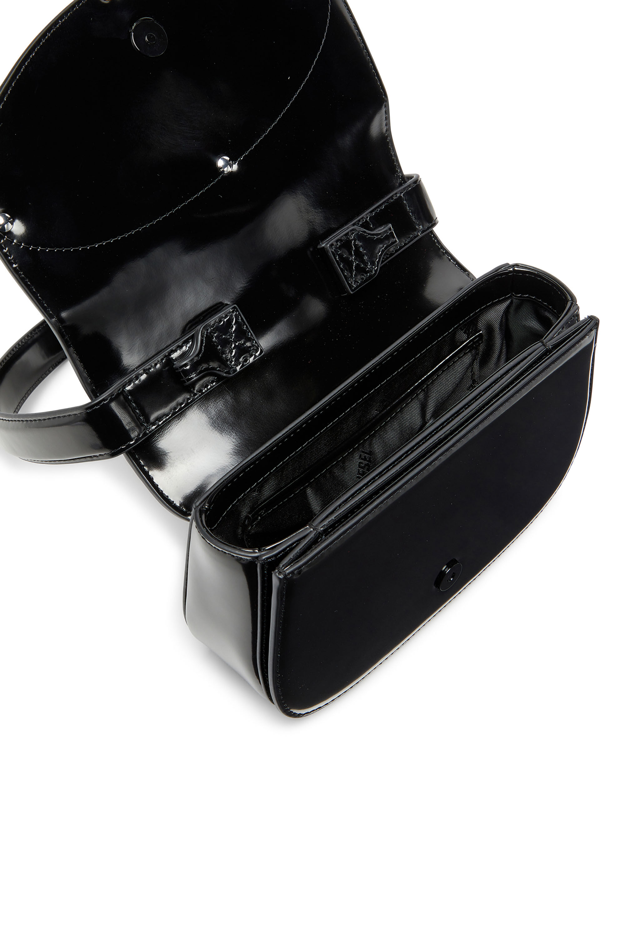 品揃え豊富で shoulder 1DR-Iconic Women's bag Black | leather mirrored in バッグ
