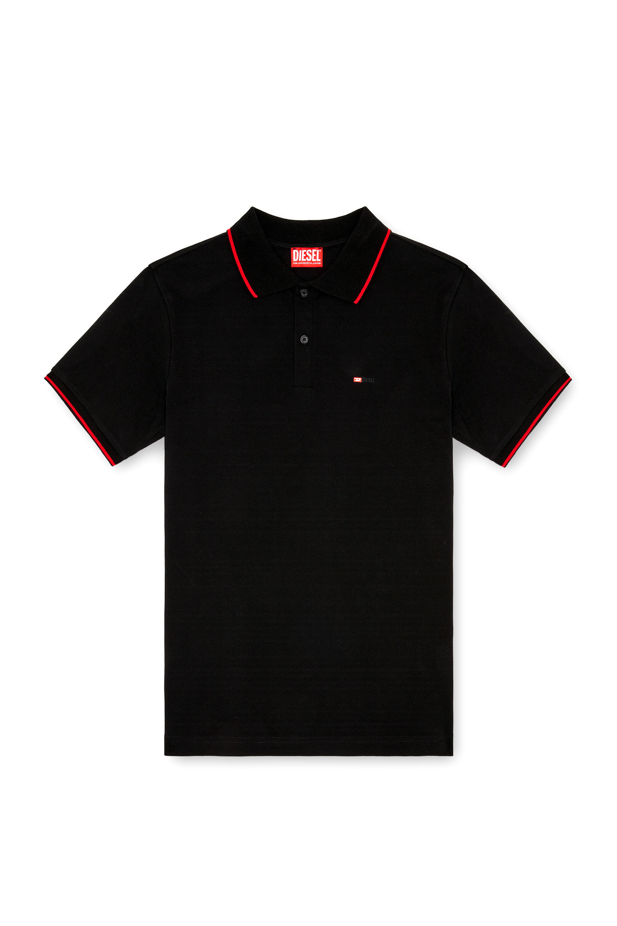 Diesel - T-FERRY-MICRODIV, Camisa polo con pequeño bordado Diesel Hombre in Negro - 2