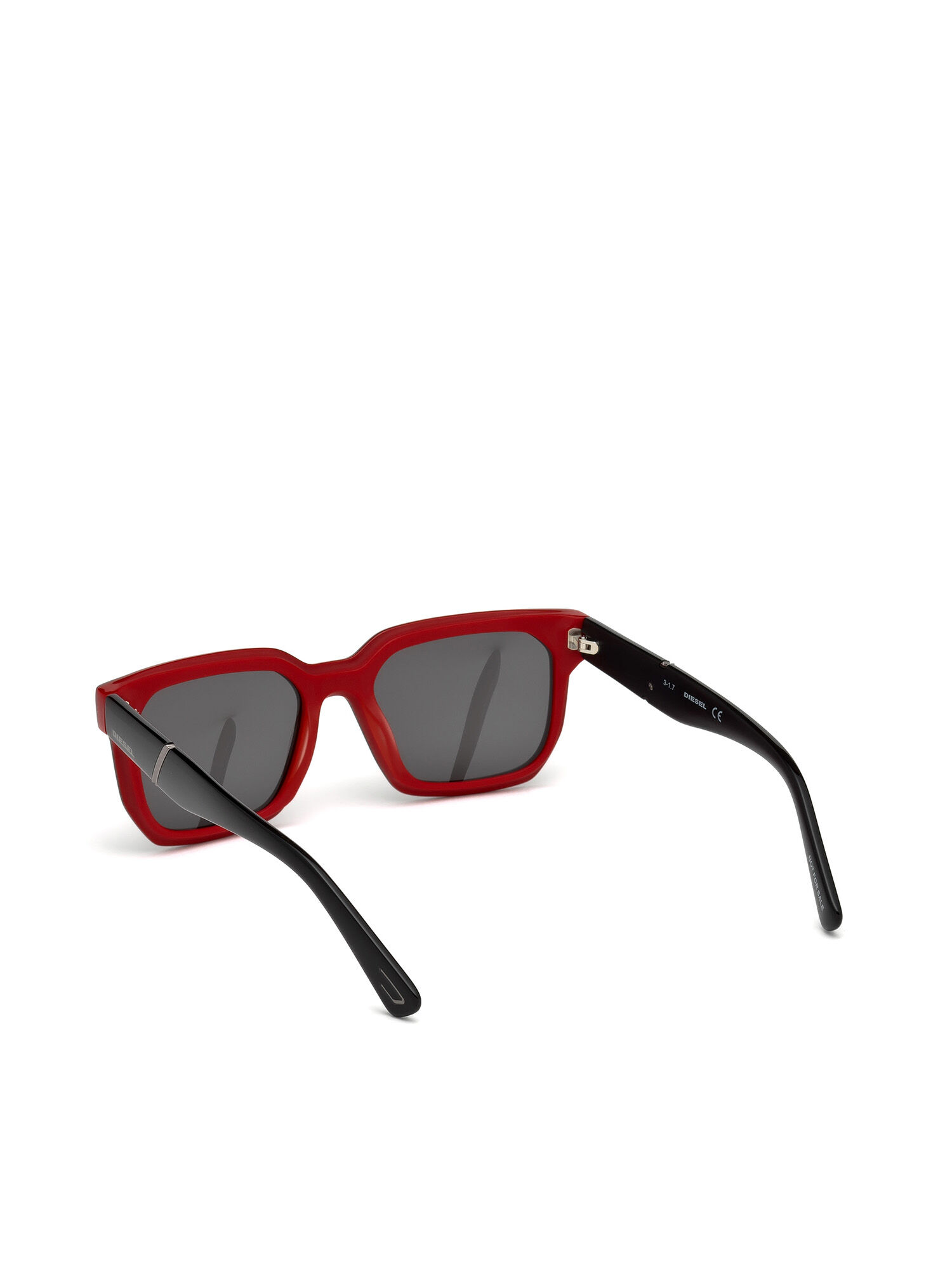 Diesel - DL0253, Man's Eyewear with groove surface inside in Black/Red - 2