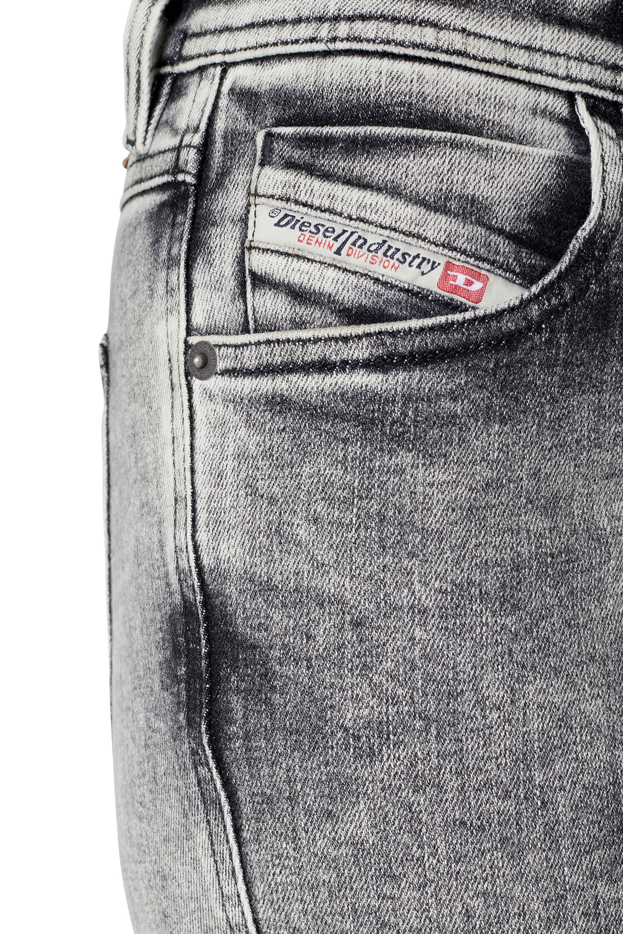 Diesel - Skinny Jeans 2015 Babhila 09D89, Gris Claro - Image 4
