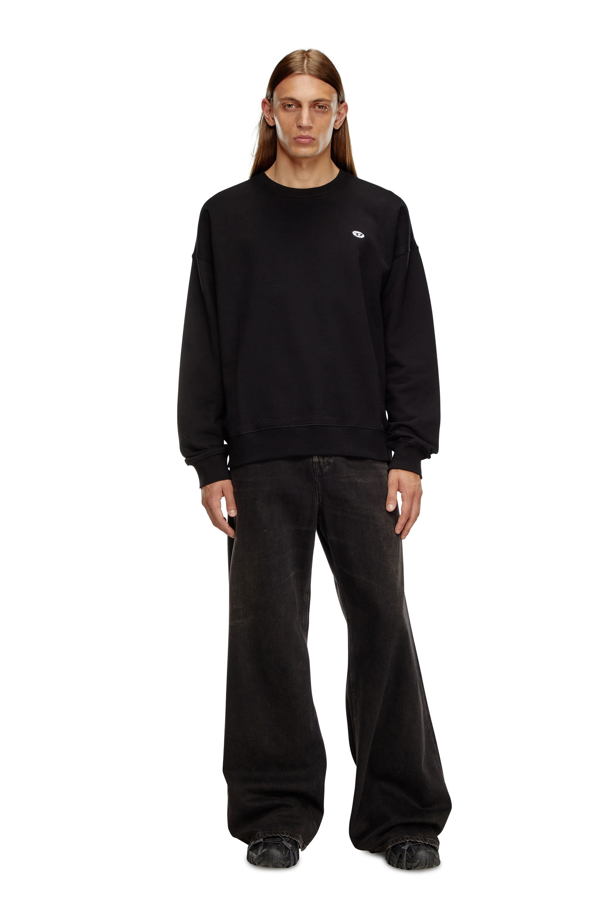 S-ROB-DOVAL-PJ Man: Sweatshirt with oval D patch | Diesel S-ROB-DOVAL-PJ Man: Sweatshirt with oval D patch | Diesel