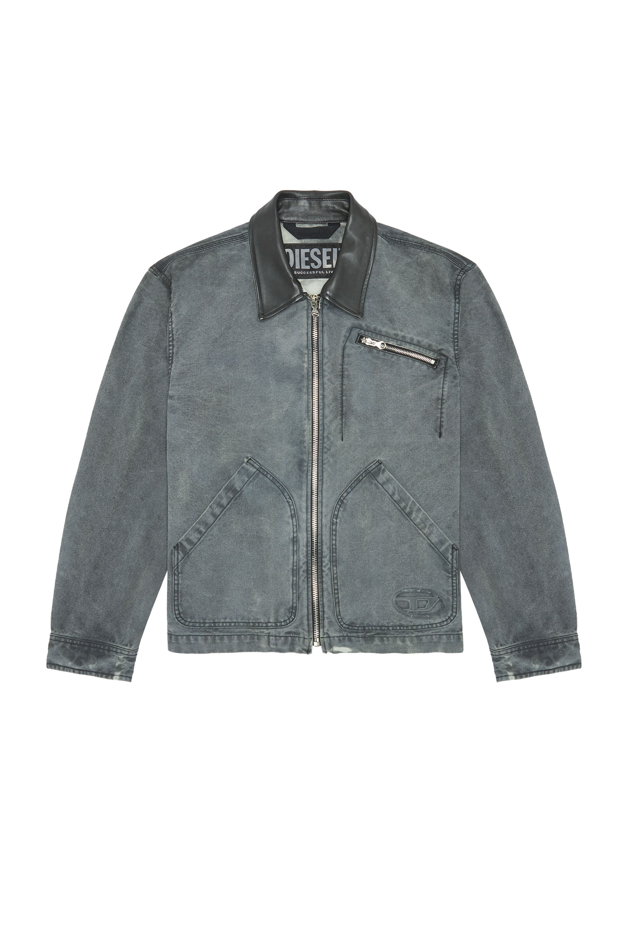 【福袋セール】 J-CHART Man: Diesel | collar leather with jacket canvas Treated ジャケット・アウター