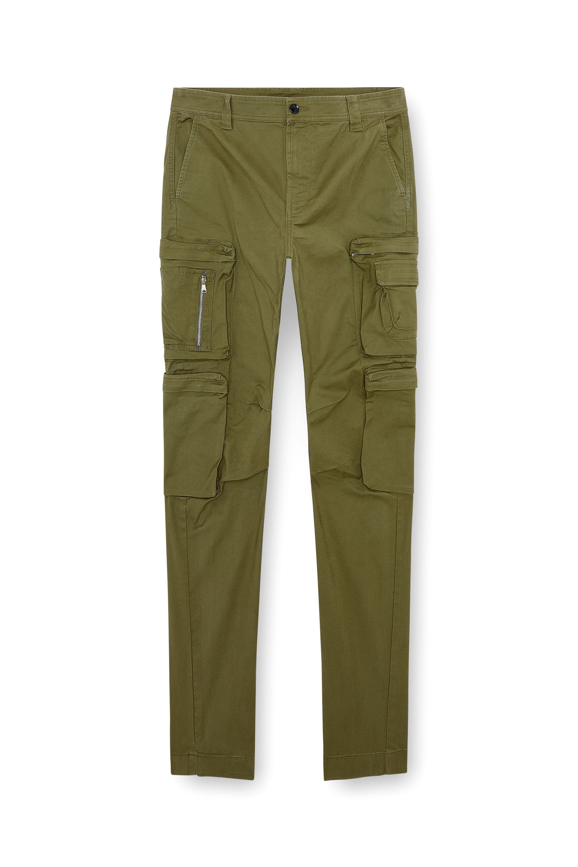 Diesel - P-ARLEM, Pantalones cargo con bolsillo con cremallera Hombre in Verde - 2