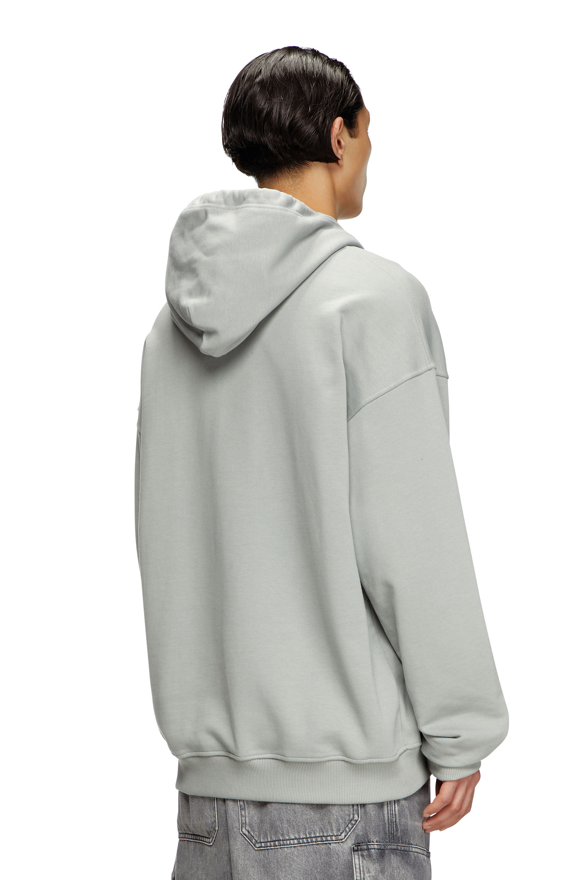 豪華 Men's Hoodie with embossed Oval D | Grey | Diesel トップス