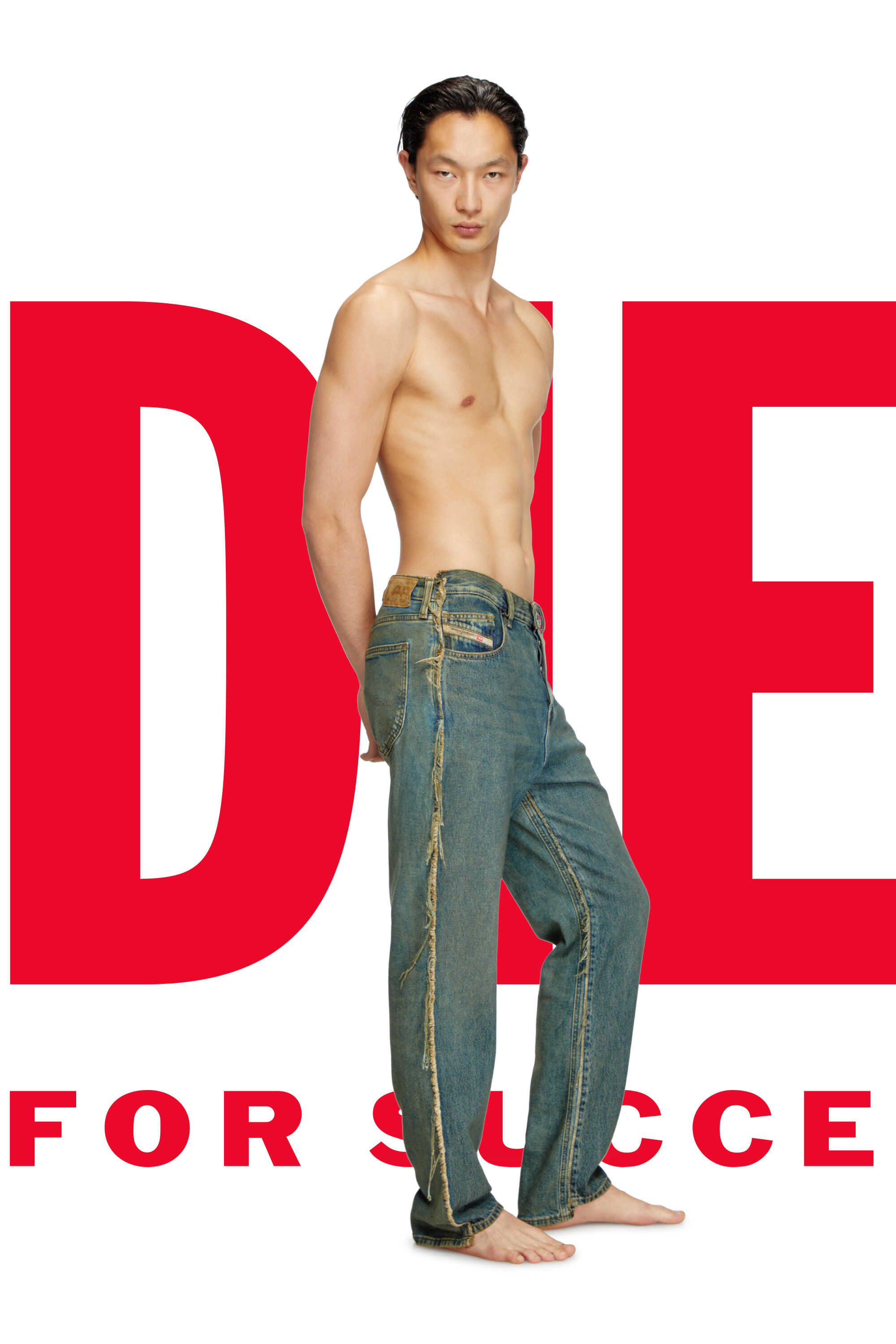 Diesel - Regular Jeans Dieseloves 03 09M98 Hombre, Azul Oscuro - 1