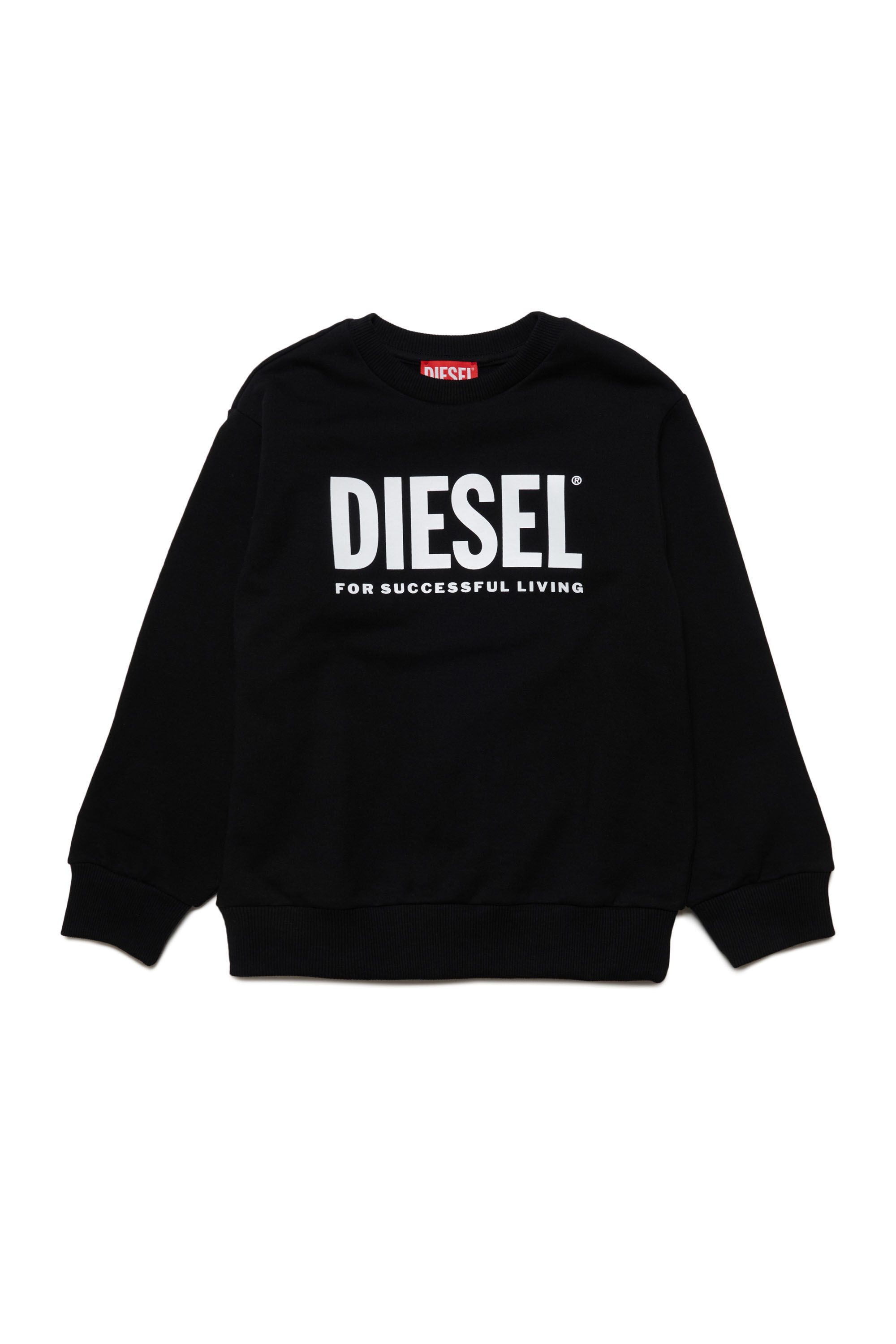 Diesel - LSFORT DI OVER, Unisex's Sweatshirt with logo print in Black - 1