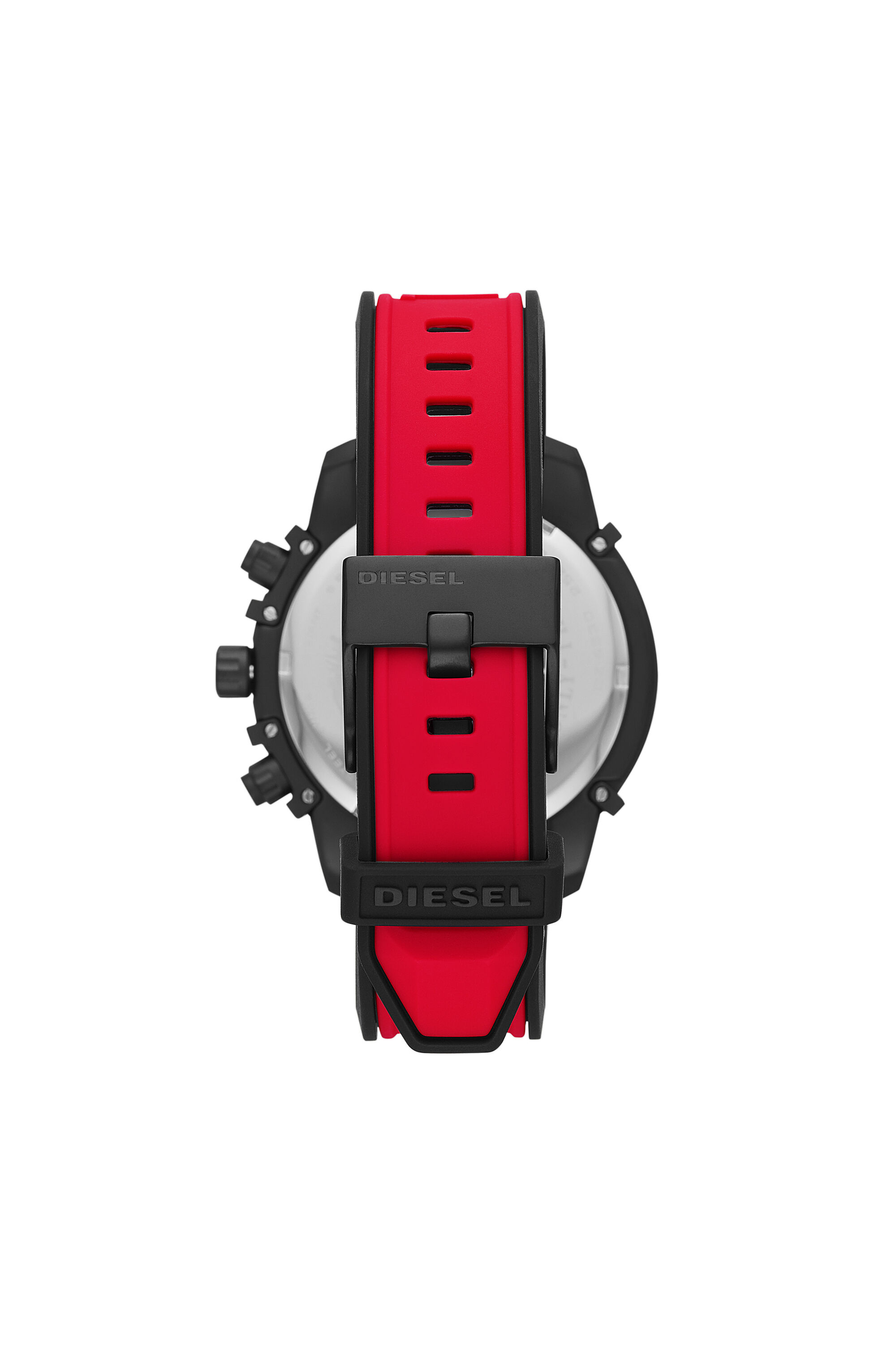 DZ4530 Man: Griffed Chronograph Red Silicone Watch | Diesel