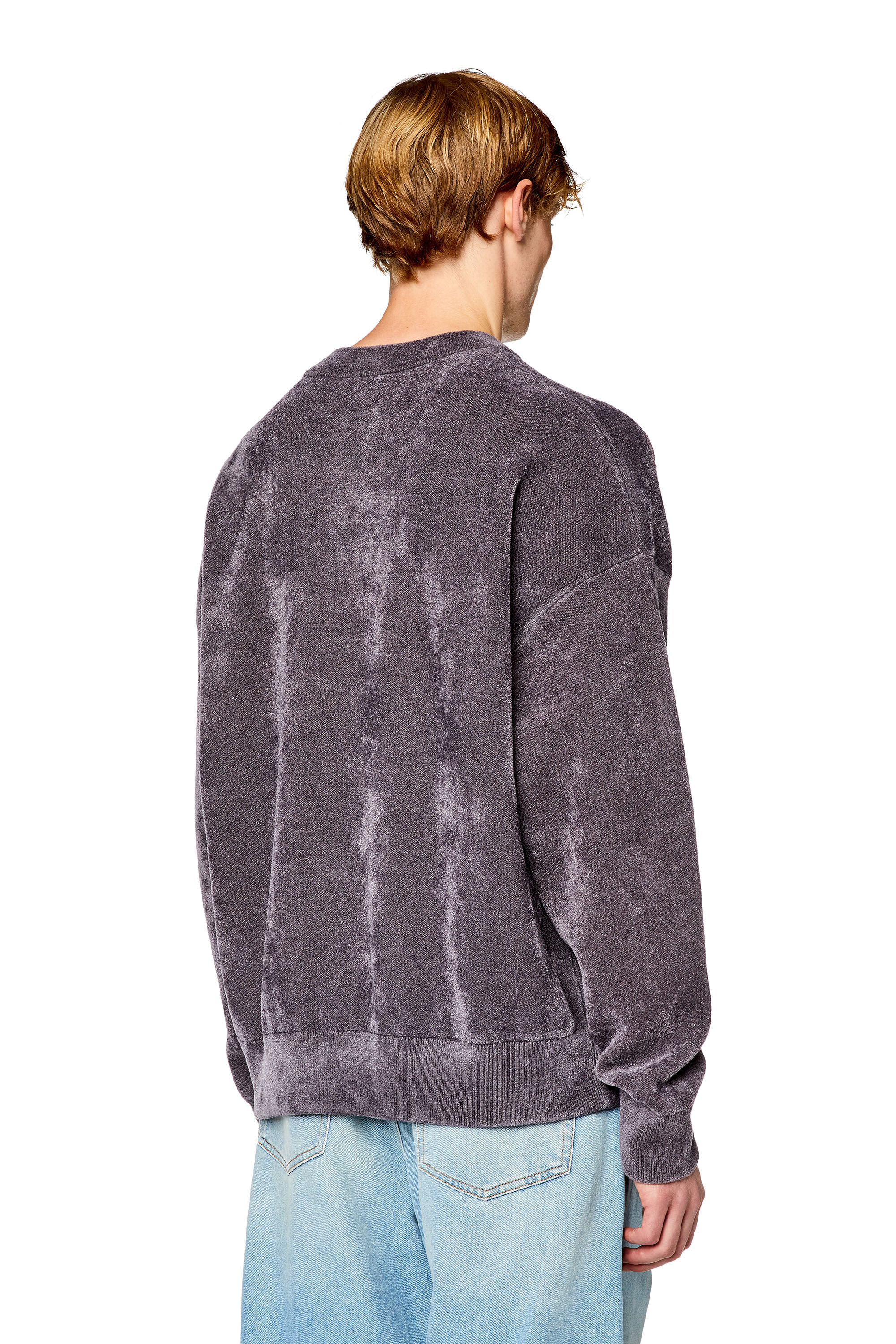 Men's Sweatshirt with distressed oval D | Grey | Diesel