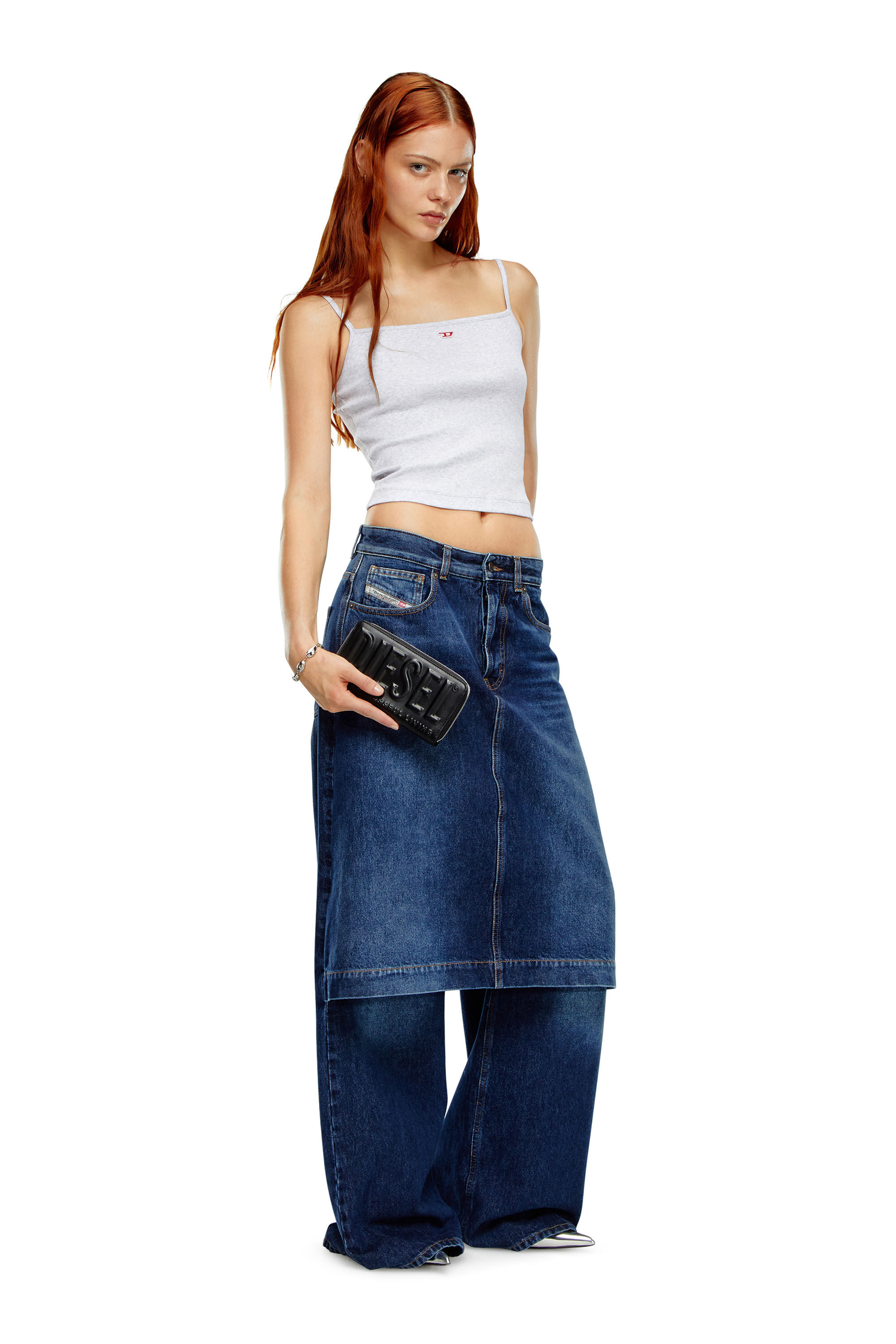 Women's Puddle Relaxed Jeans | Dark blue | Diesel D-Syren