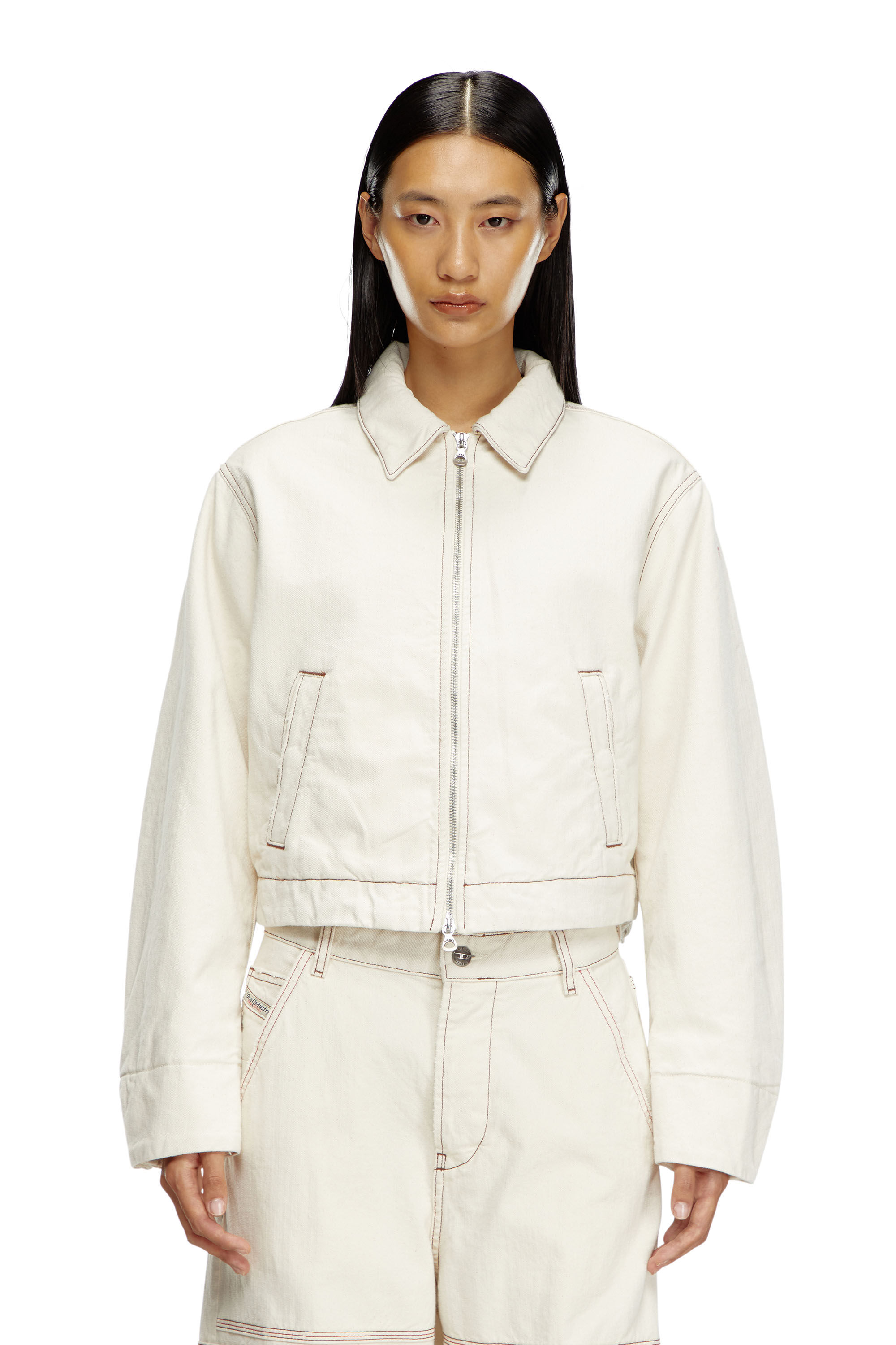 デニム・ジーパン DIESEL Woman Jeans White A133160GRDQ 100 Relaxed Jeans - 1996 D-Sire | ホワイト | ウィメンズ | DIESEL