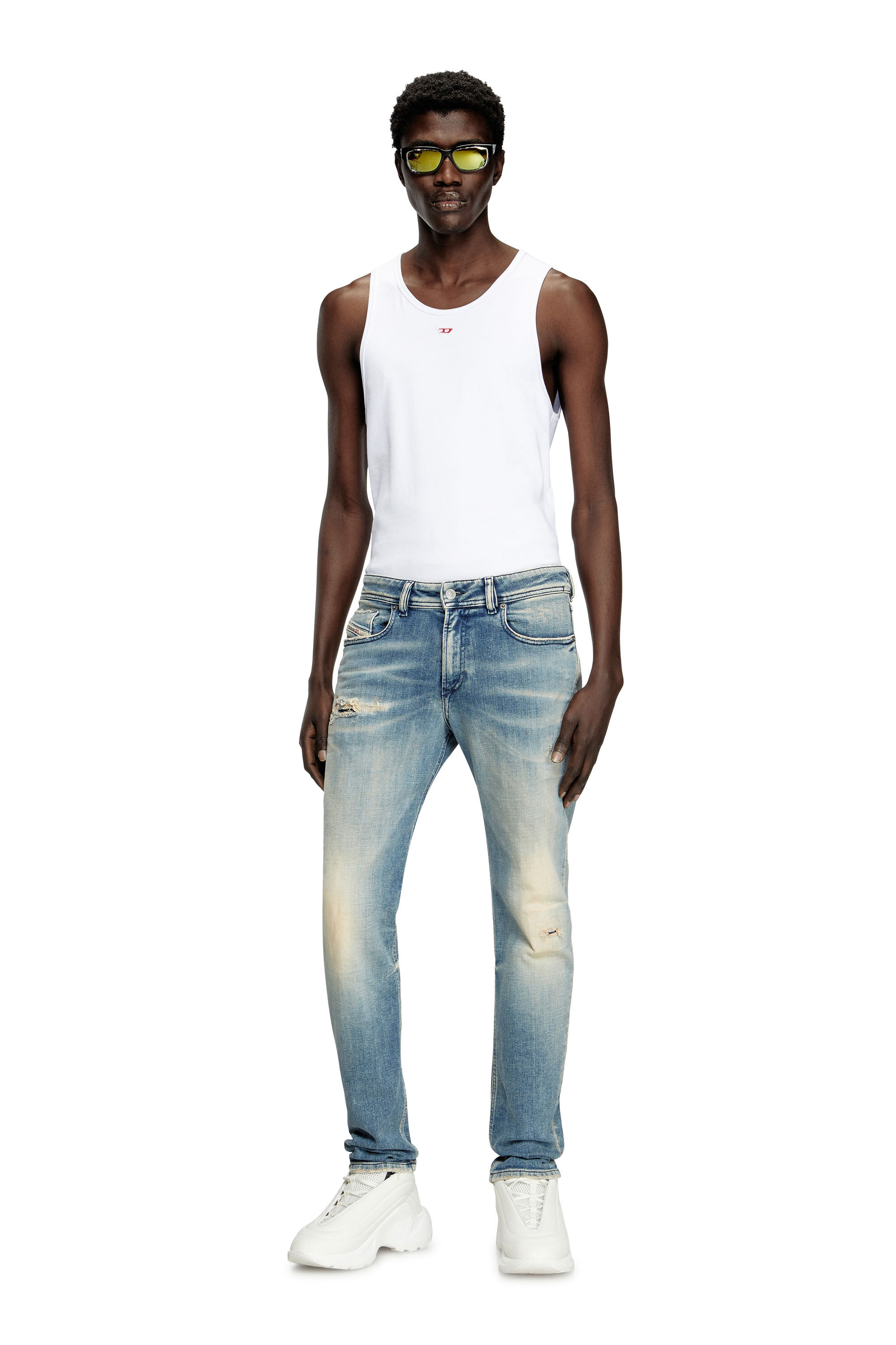 Diesel - Skinny Jeans 1979 Sleenker 09K58 Hombre, Azul Claro - 1