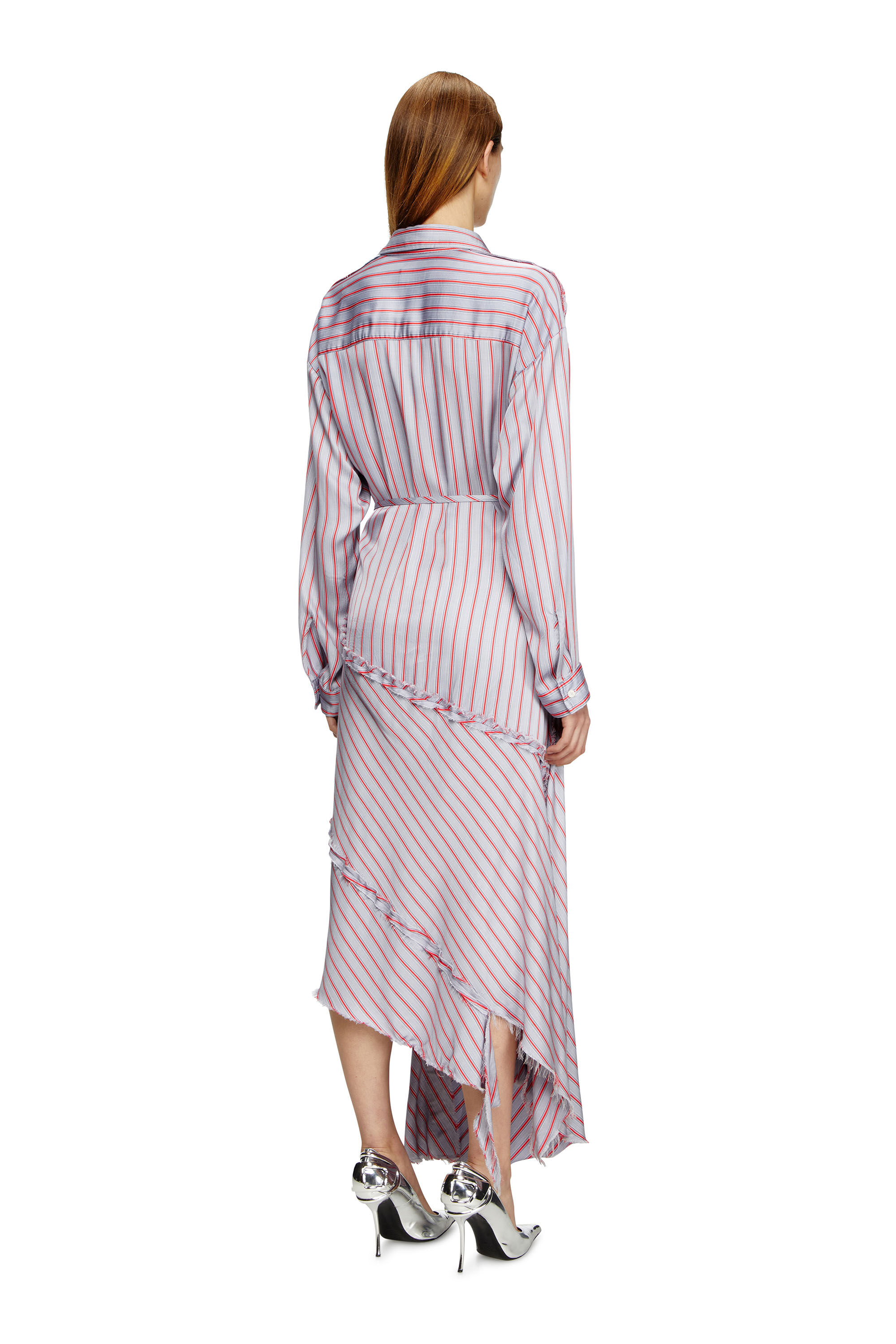 Women's Asymmetrical wrap shirt dress | Multicolor | Diesel