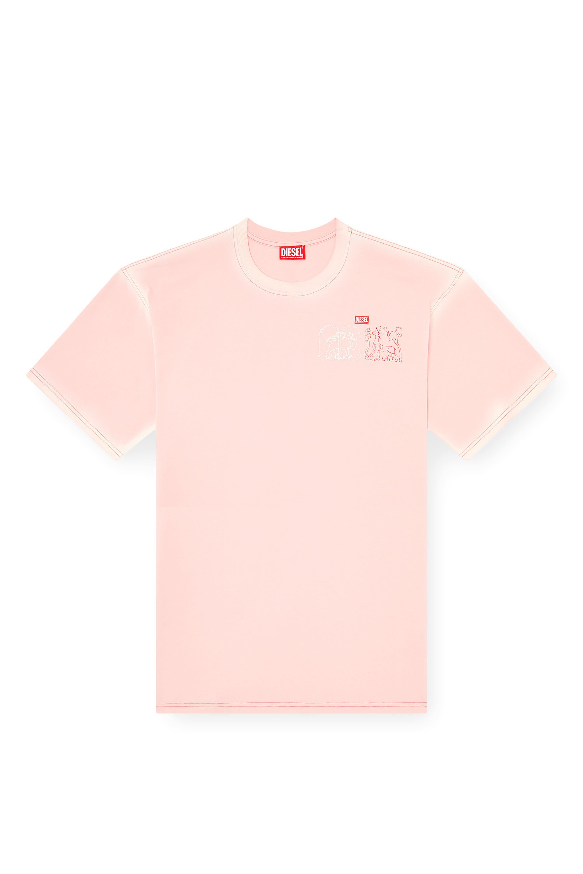 Diesel - T-BOXT-T10, Camiseta con estampado de espada Hombre in Rosa - 2