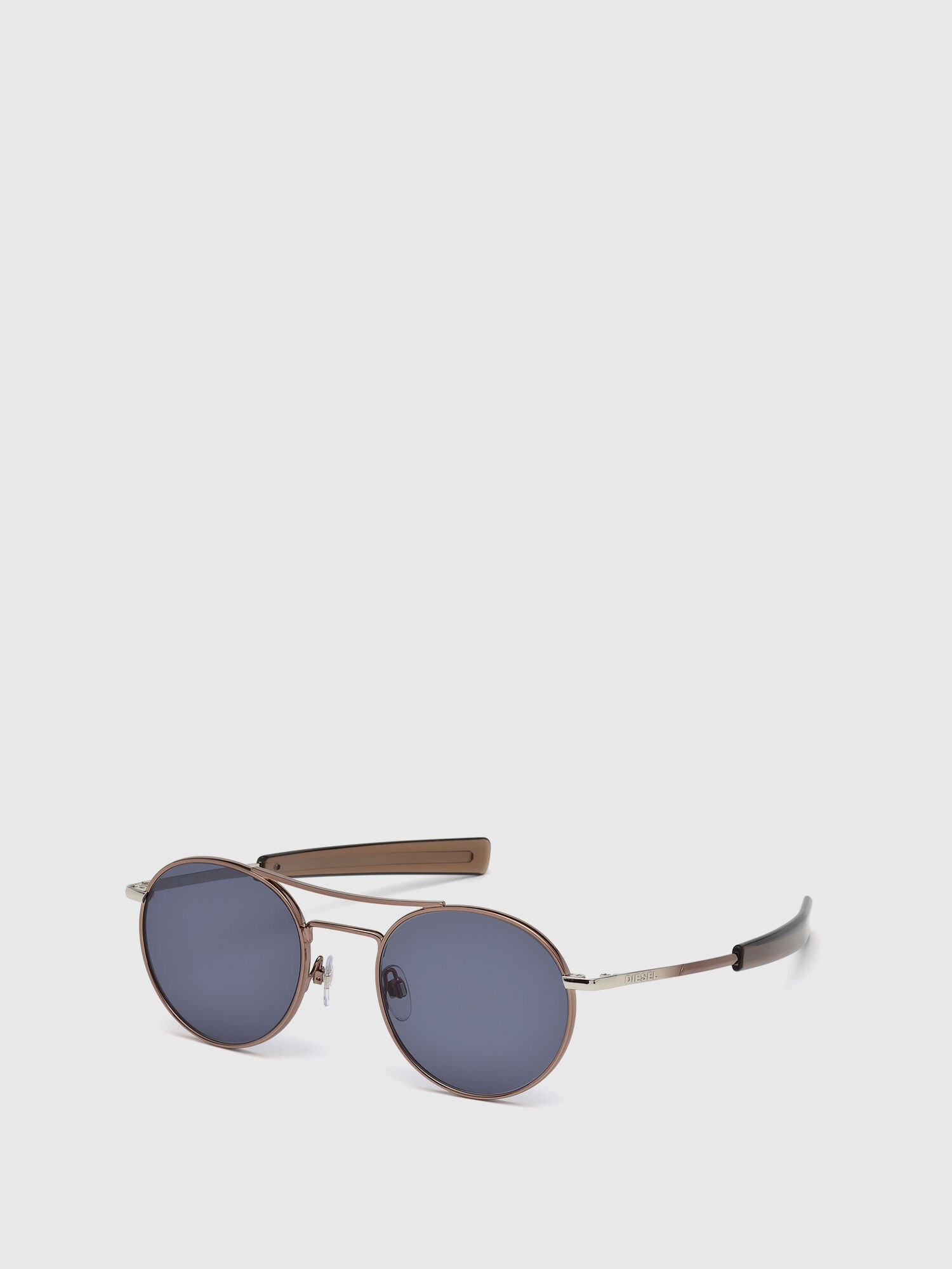 Diesel - DL0220, Man's Round shape eyewear with thin temples in Bronze - 4