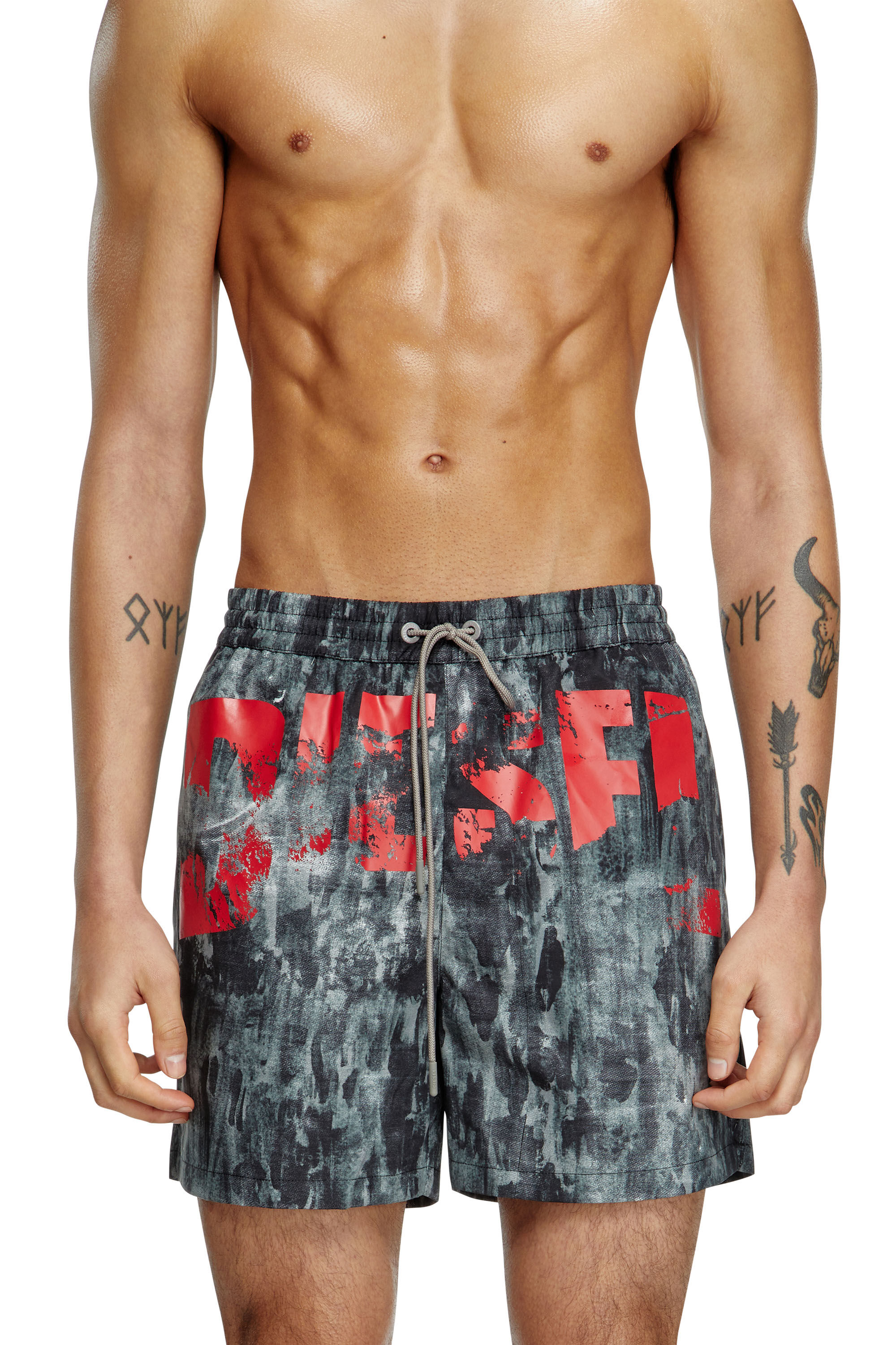 Diesel Rio-41-D-Pop ミドル丈スイムショーツ RIO-41-D-POP Mid-length swim shorts with graphic print