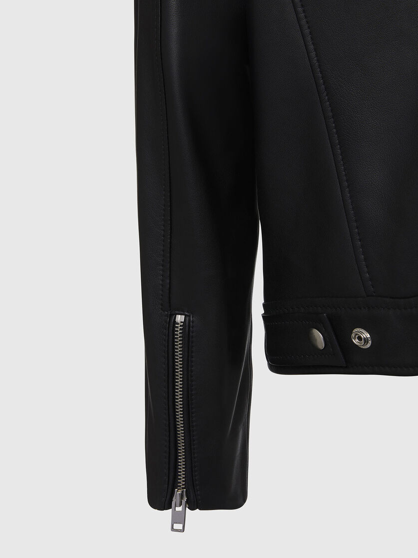 L Boy Man Biker Jacket With Tonal Stripes Diesel