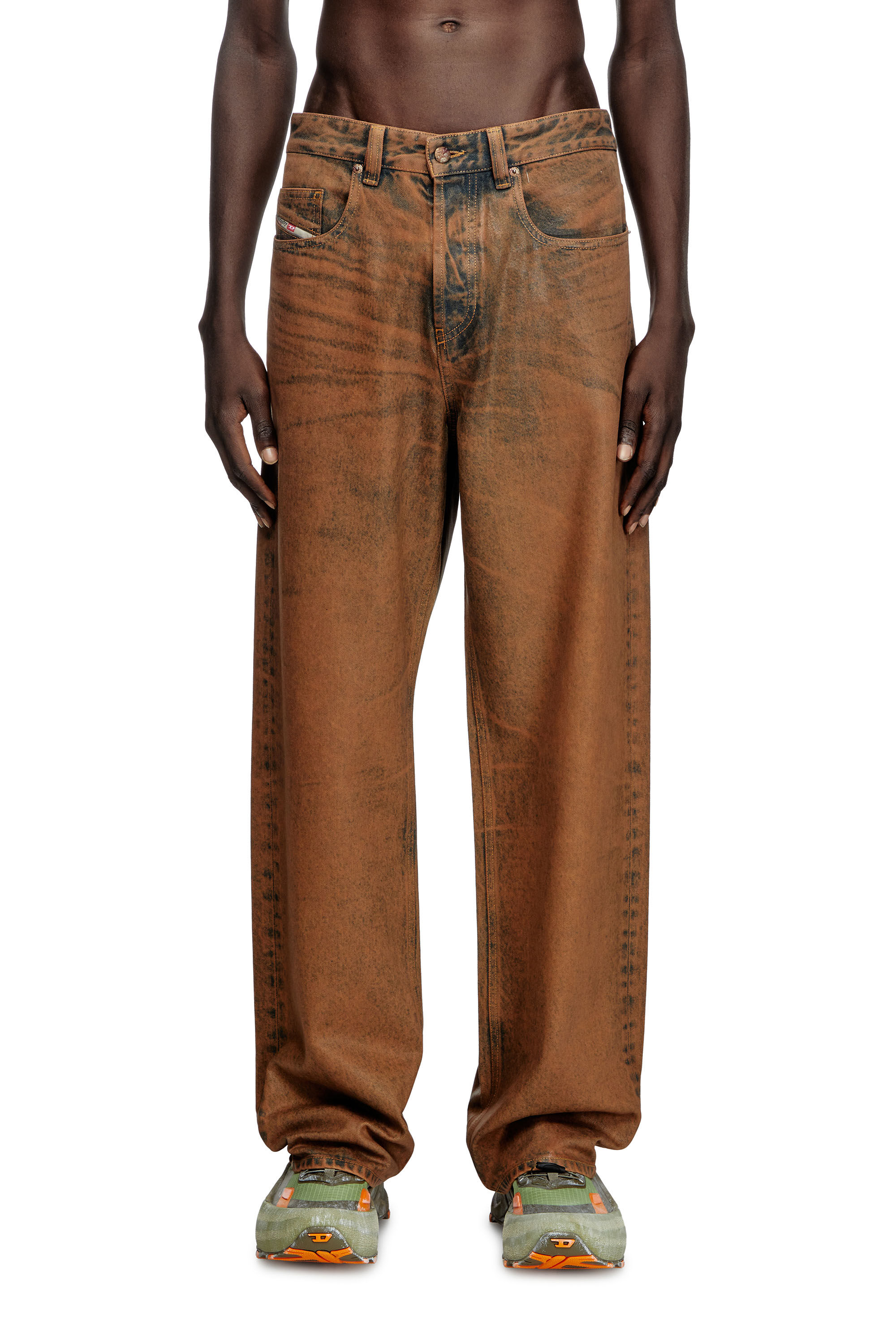 Diesel - Man's Relaxed Jeans 2001 D-Macro 09K82, Brown - 3