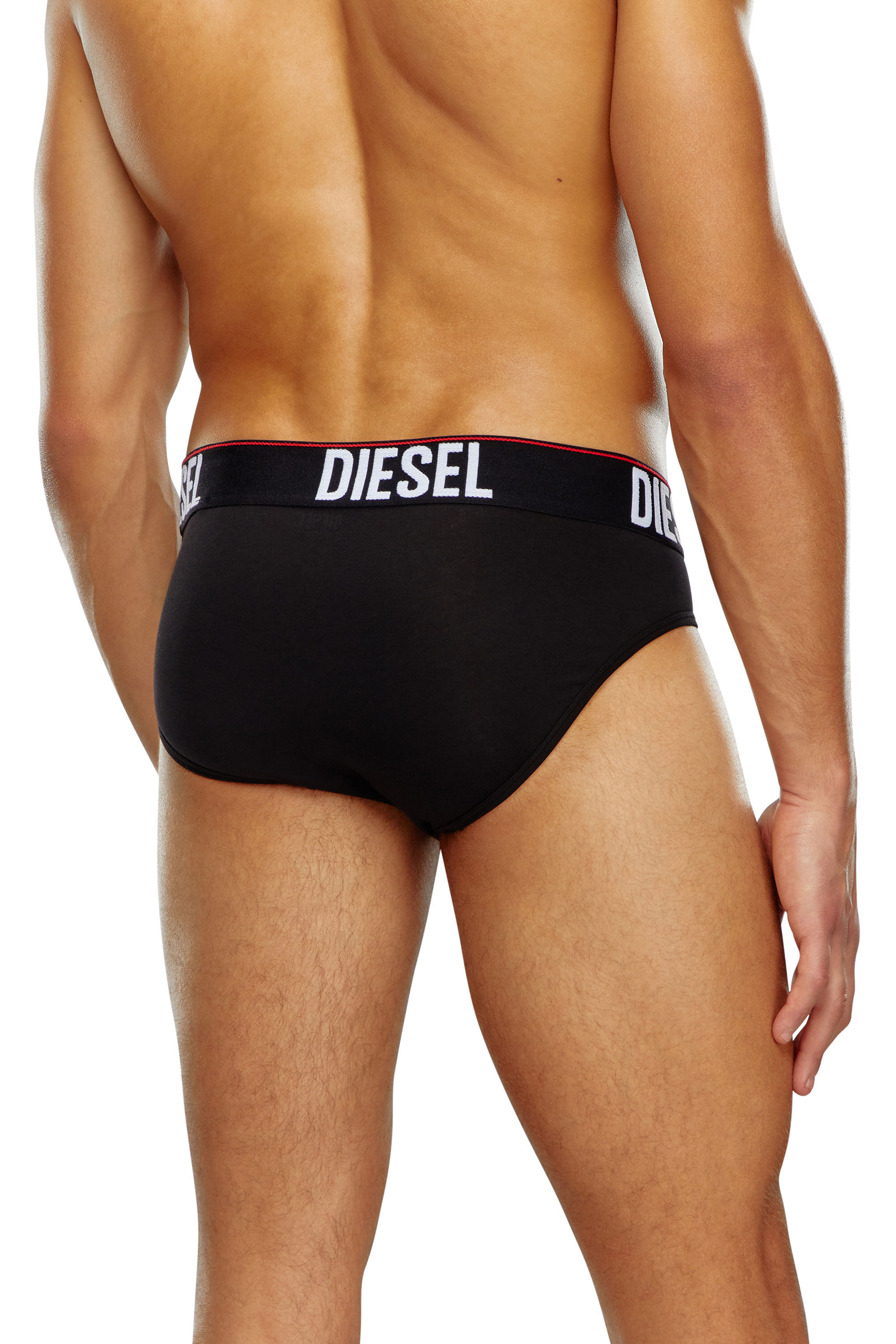 Diesel - UMBR-ANDRETHREEPACK, Hombre Paquete de tres slips con cintura a tono in Negro - Image 3