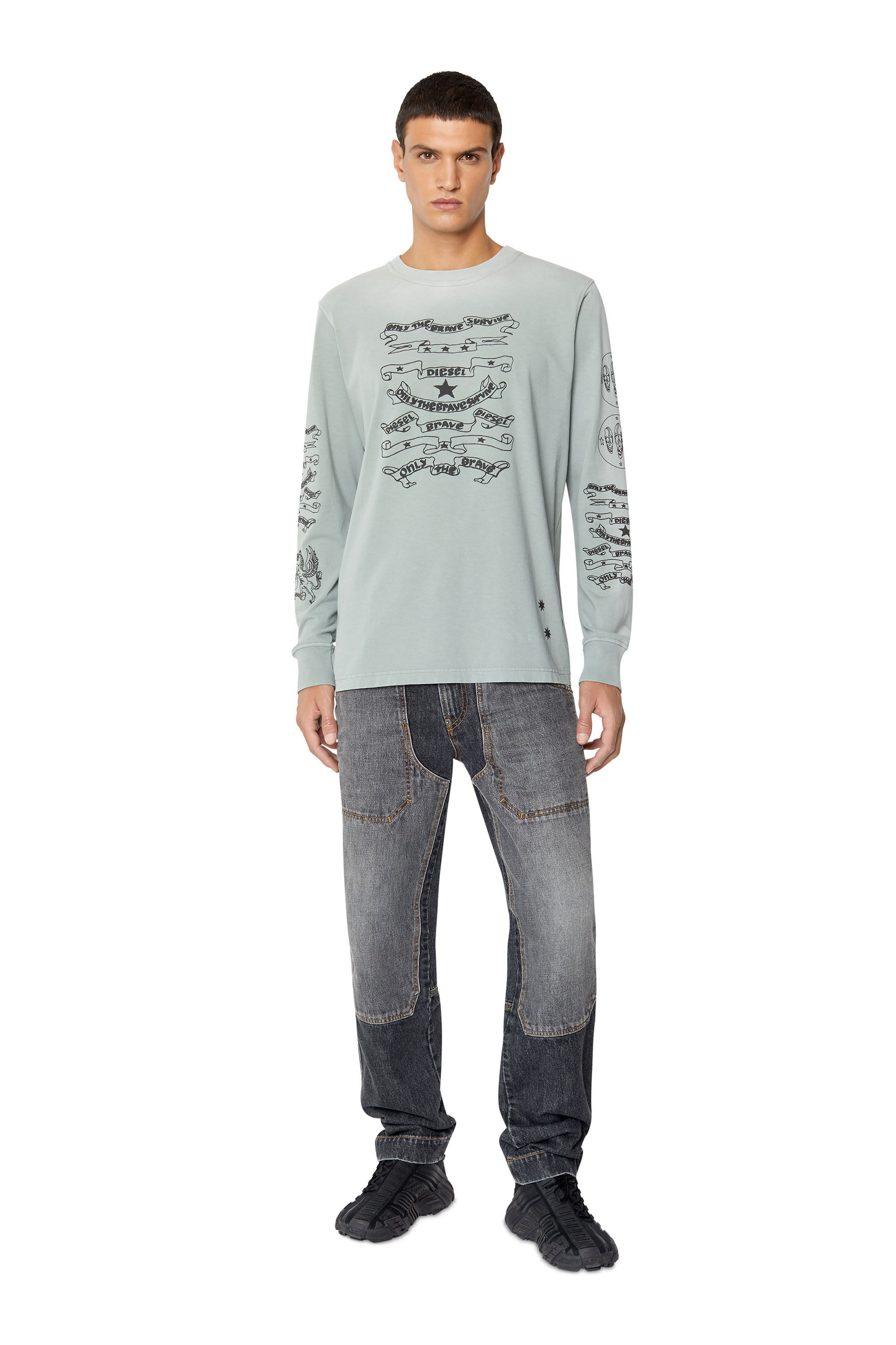 Diesel - T-JUST-LS-E3, Gris - Image 1