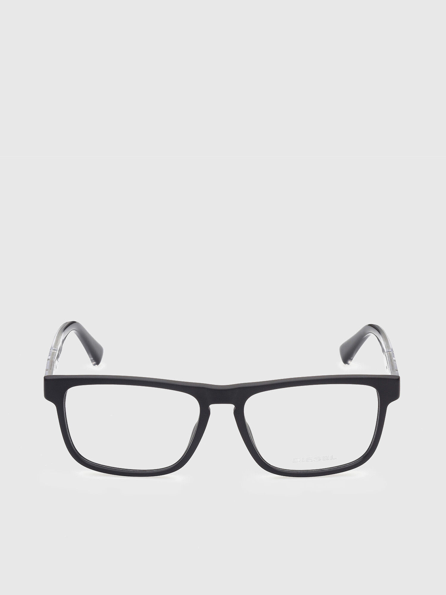 Diesel - DL5406, Unisex's Optical glasses with the transparent injection-molded temples in Black/White - 1