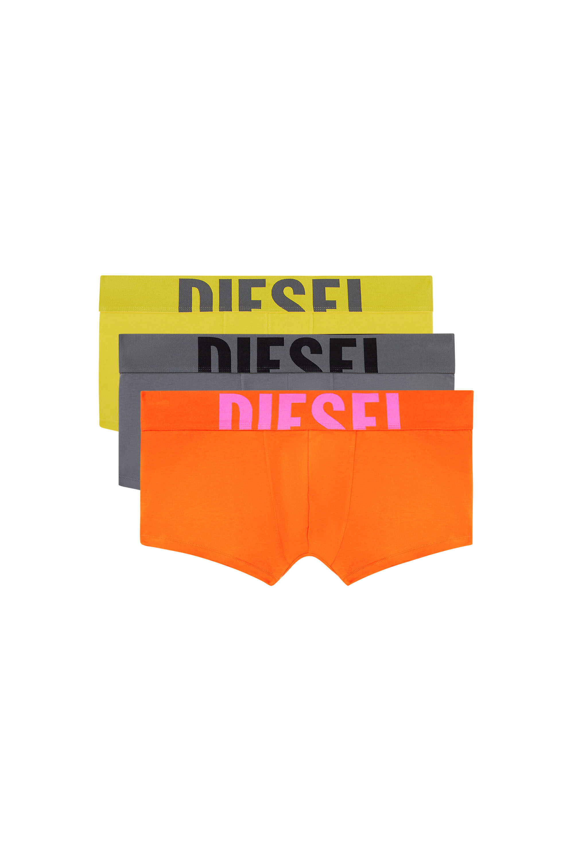Diesel - UMBX-DAMIENTHREEPACK-5.5EL, Man's Three-pack boxer briefs in stretch cotton in Orange/Grey - 4
