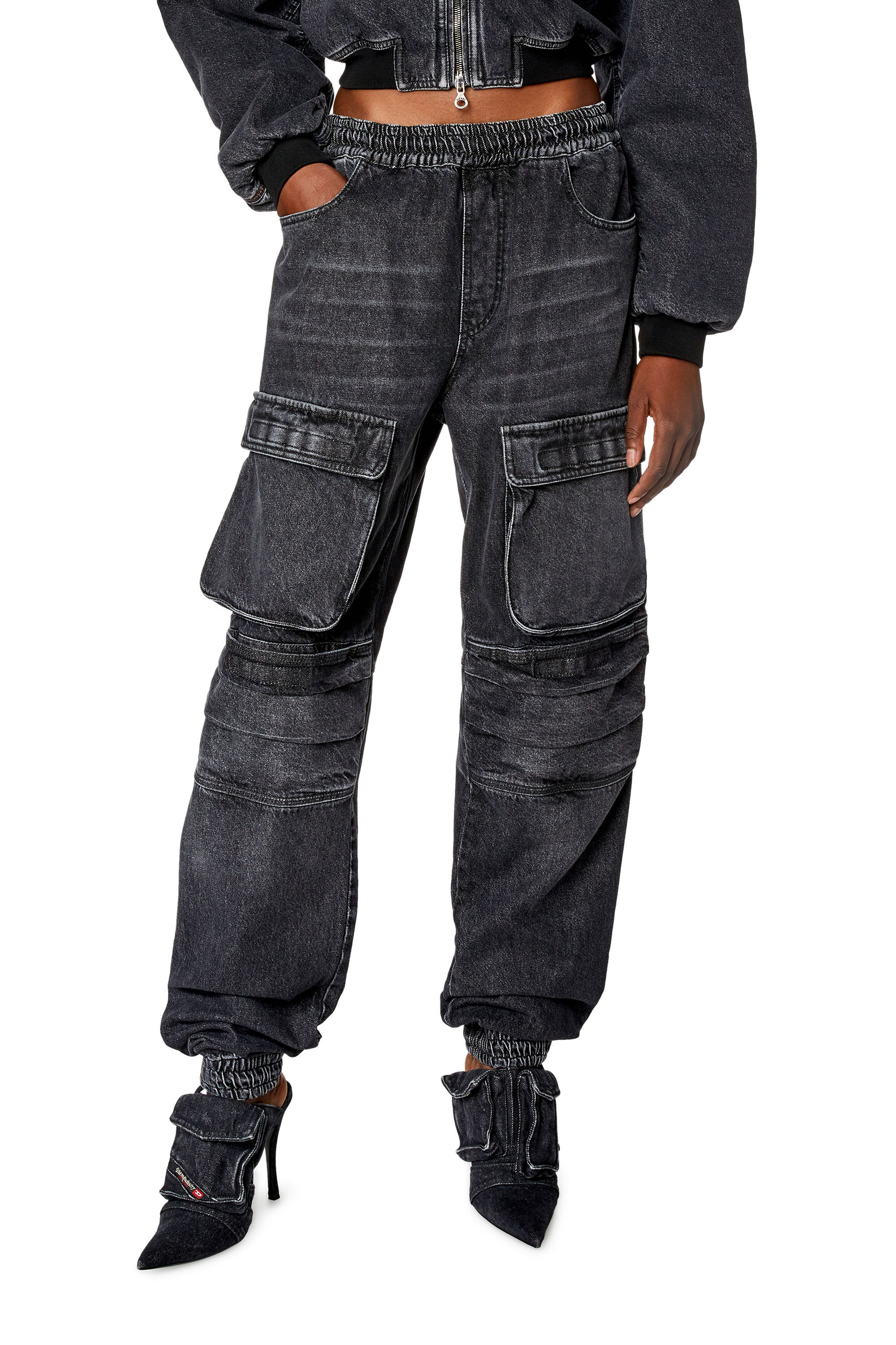 Diesel - Woman's Regular Jeans D-Mirt 0HLAA, Black/Dark grey - 3