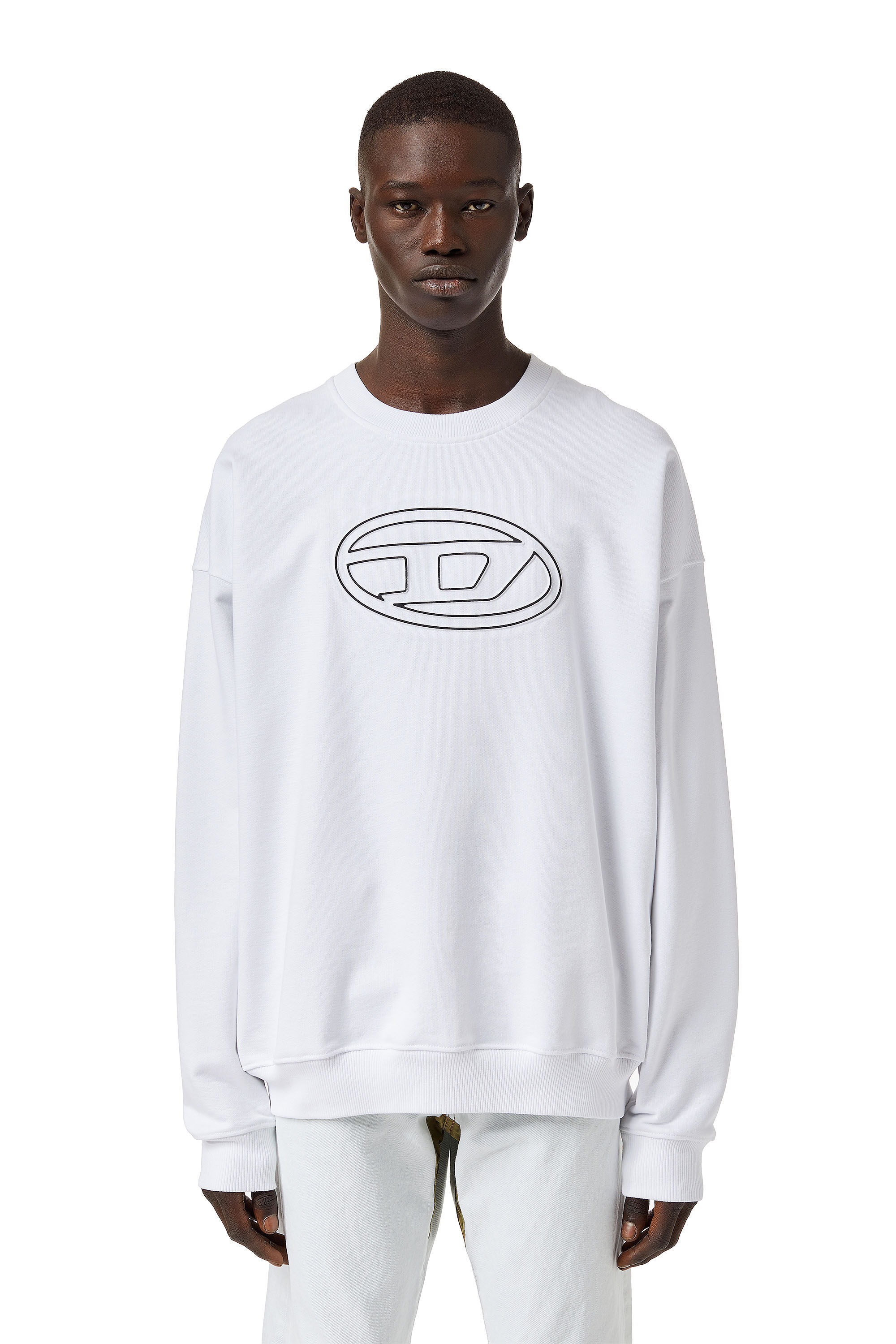 S-MACSLESS Man: Sweatshirt with embroidered crown logo | Diesel