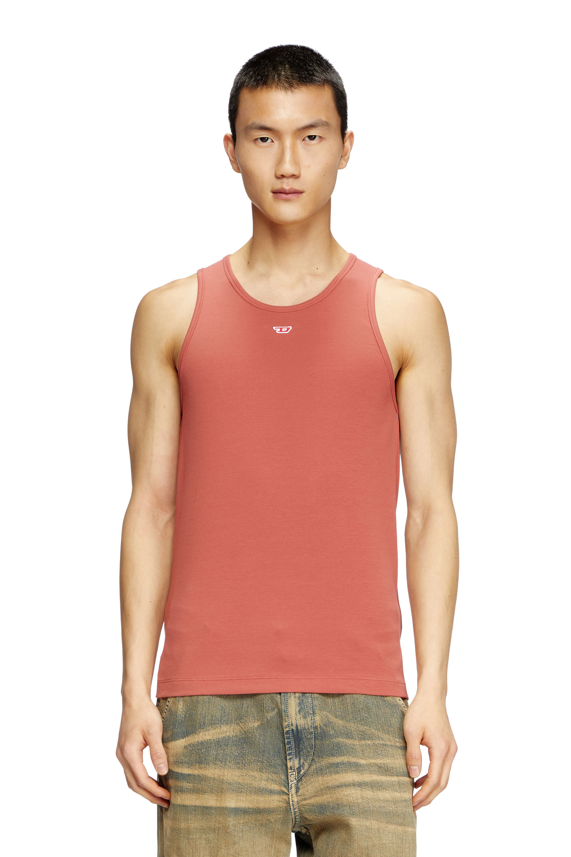 Diesel - T-LIFTY-D, Camiseta sin mangas con mini parche con el logotipo D Hombre in Multicolor - 3