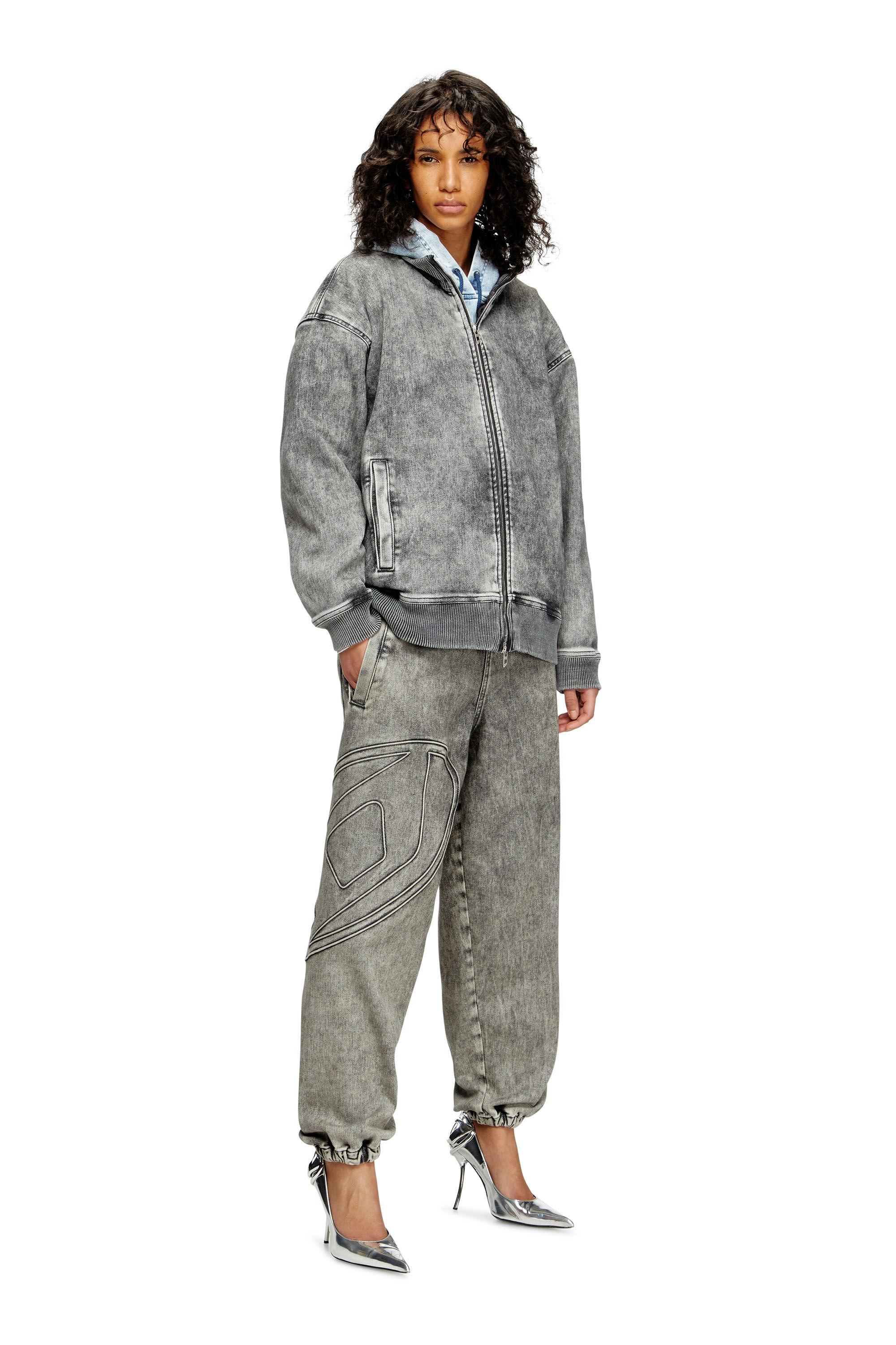 デニム・ジーパン DIESEL slim d-pint track denim 0abda Women's Slim Jeans | Black/Dark grey | Diesel D-Pint Track Denim