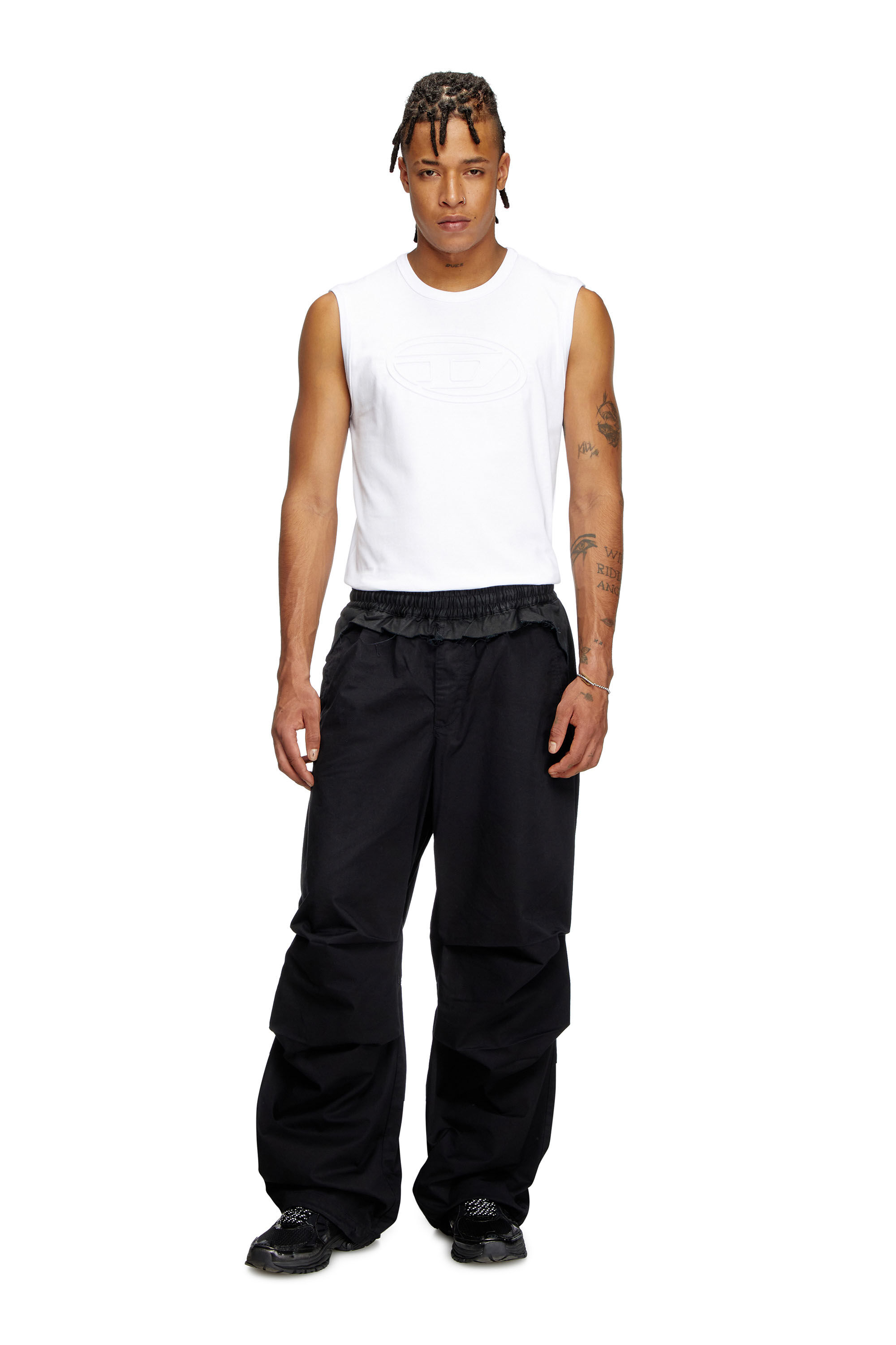 Diesel - T-BISCO-BIGOVAL, Top sin mangas Hombre in Blanco - 1