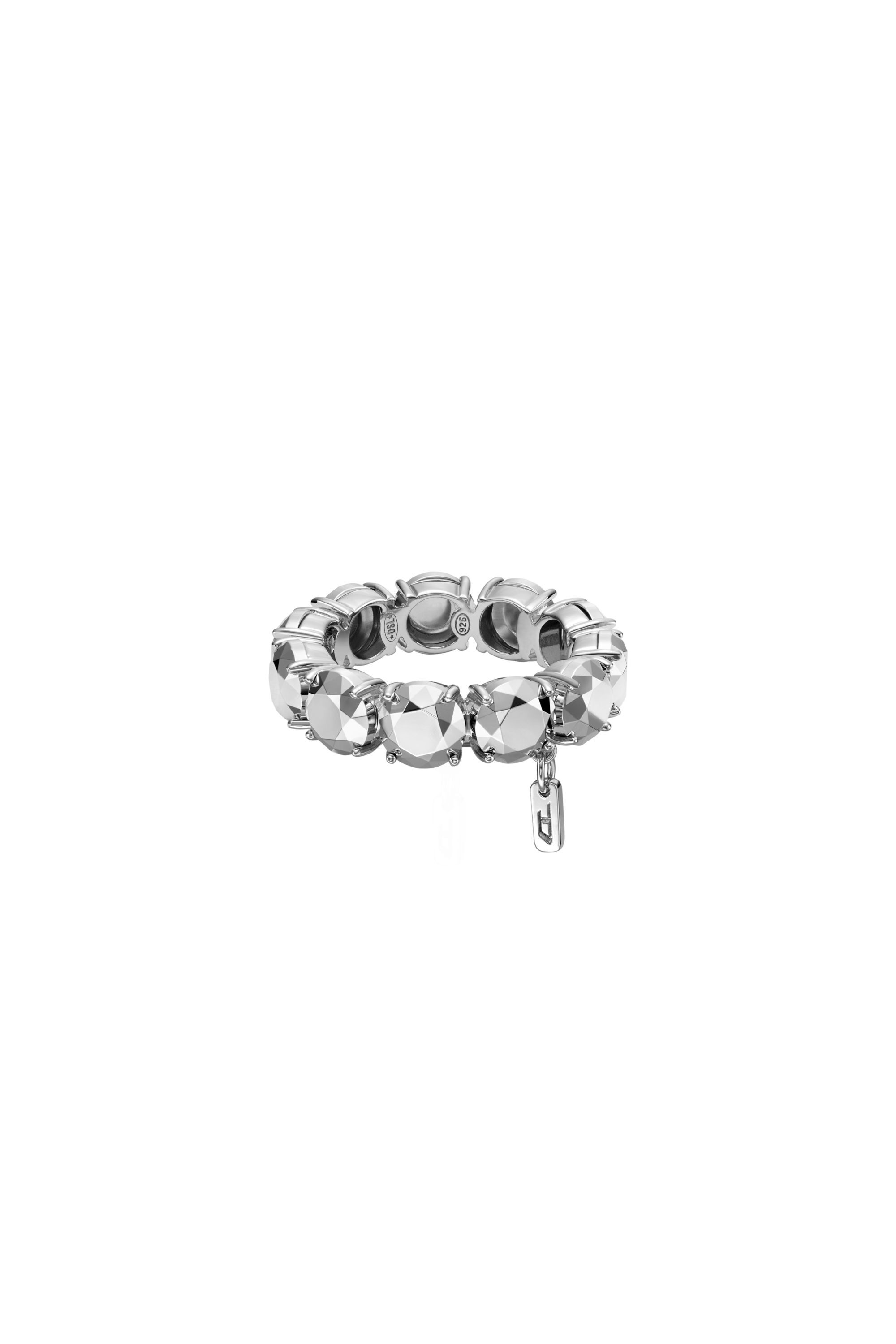 Diesel - DL1359040 STERLING SILVER JEWEL, Anillo de banda de plata esterlina Unisex in Plateado - 2