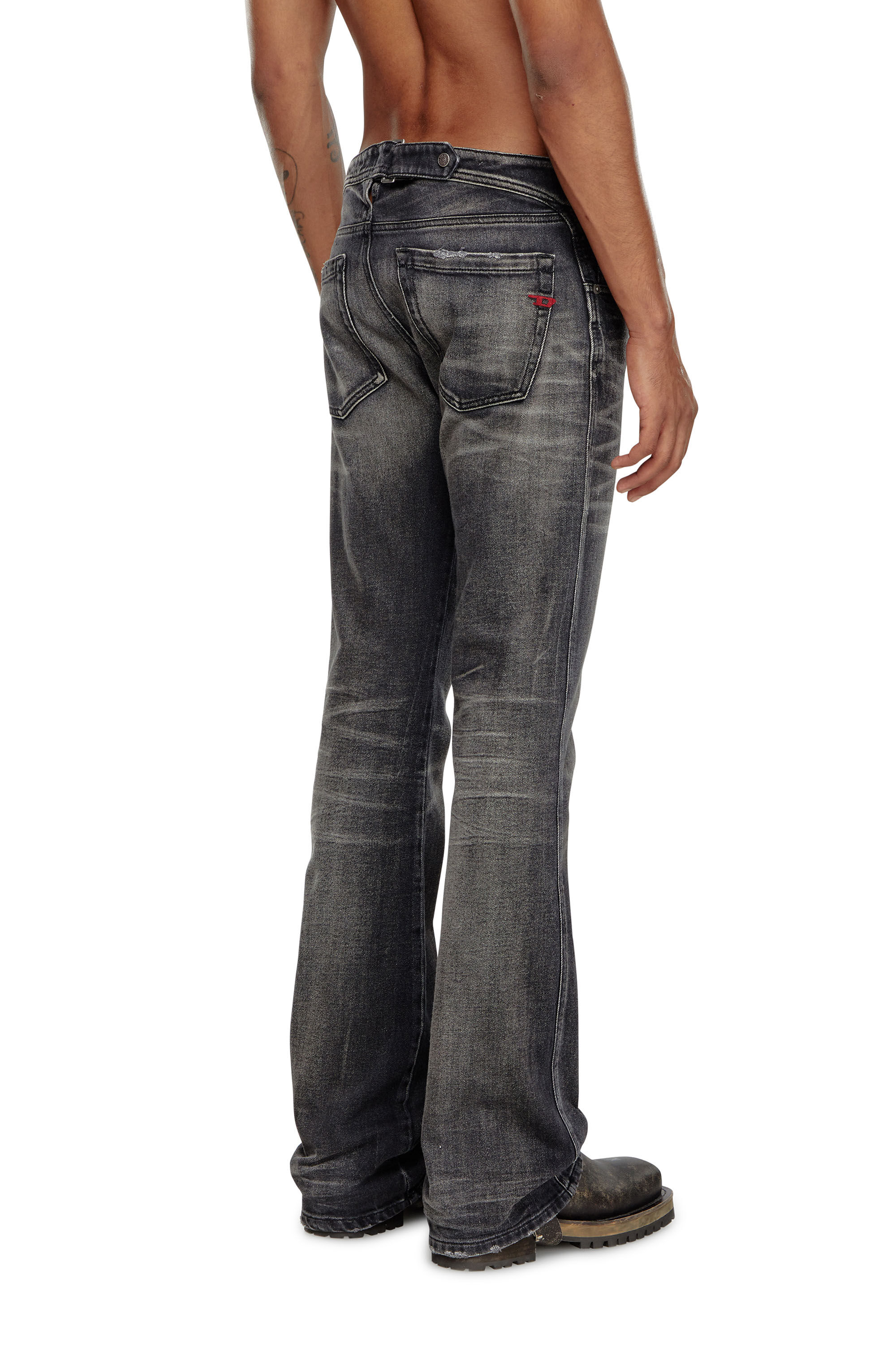 Diesel - Hombre Bootcut Jeans D-Backler 09J65, Negro/Gris oscuro - Image 4