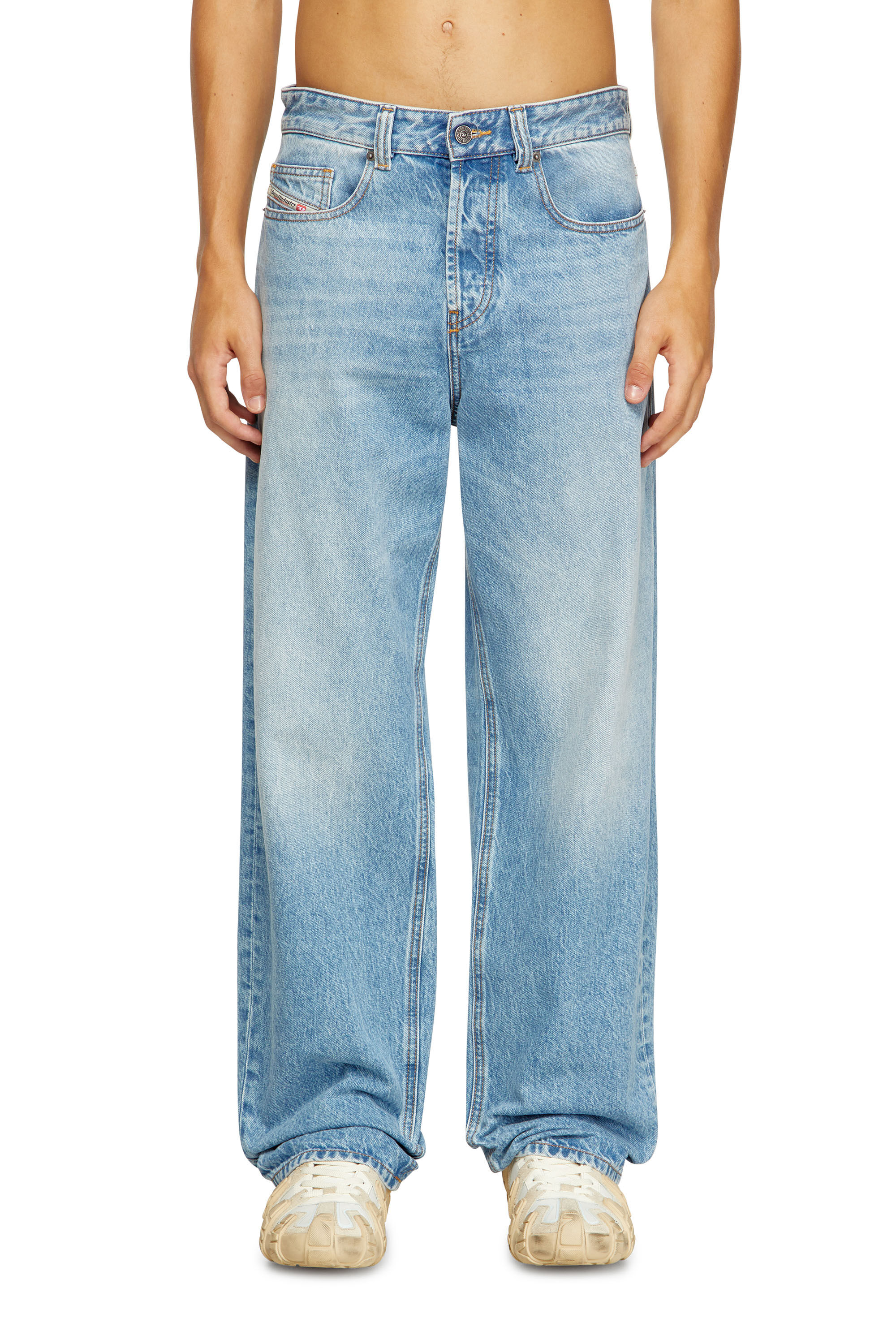 Diesel - Man's Relaxed Jeans 2001 D-Macro 09I29, Light Blue - 3