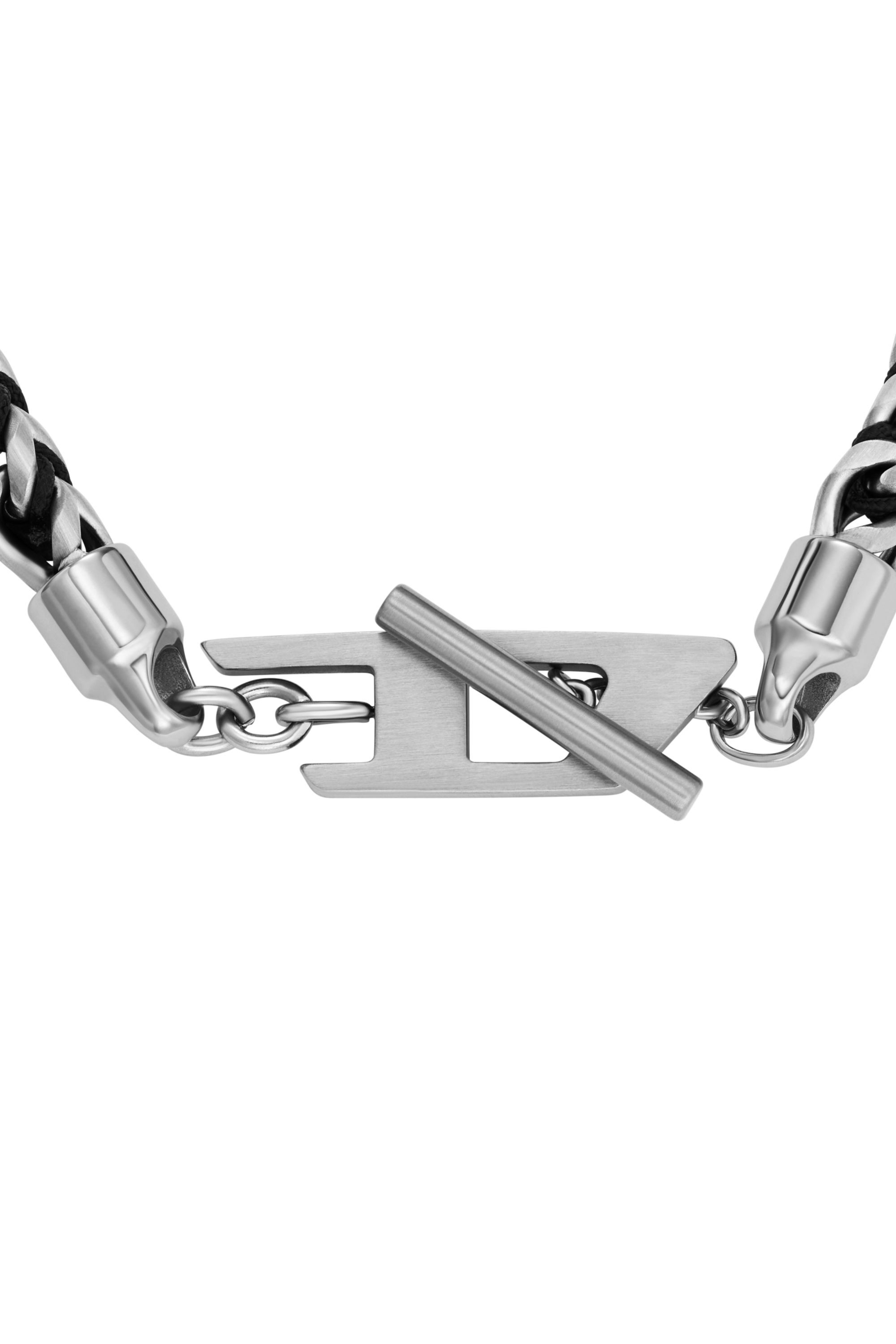 DIESEL Dx1540040 シルバーブレスレット Women's Stainless Steel Woven Chain Bracelet | Silver | Diesel
