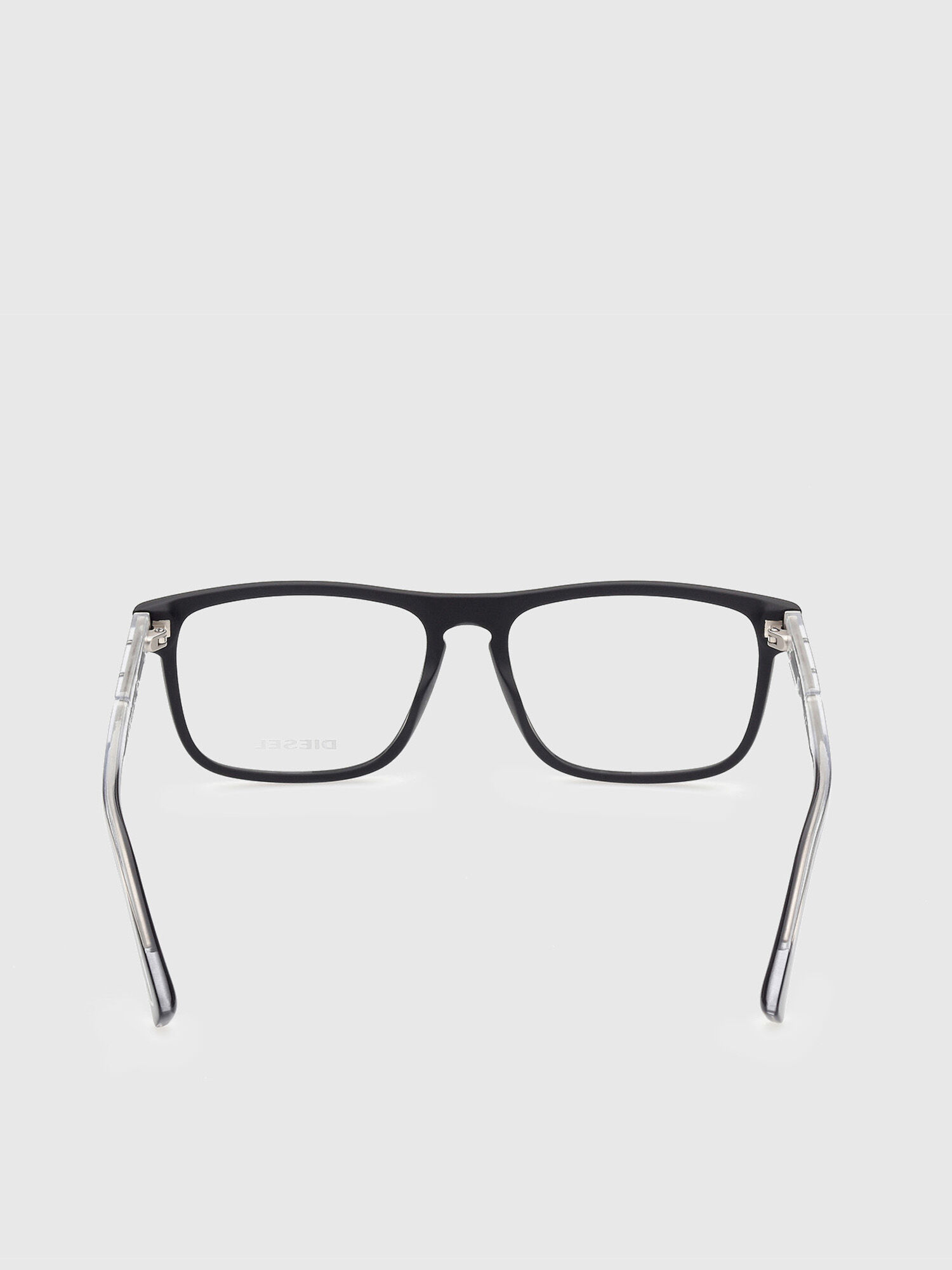 Diesel - DL5406, Unisex's Optical glasses with the transparent injection-molded temples in Black/White - 4
