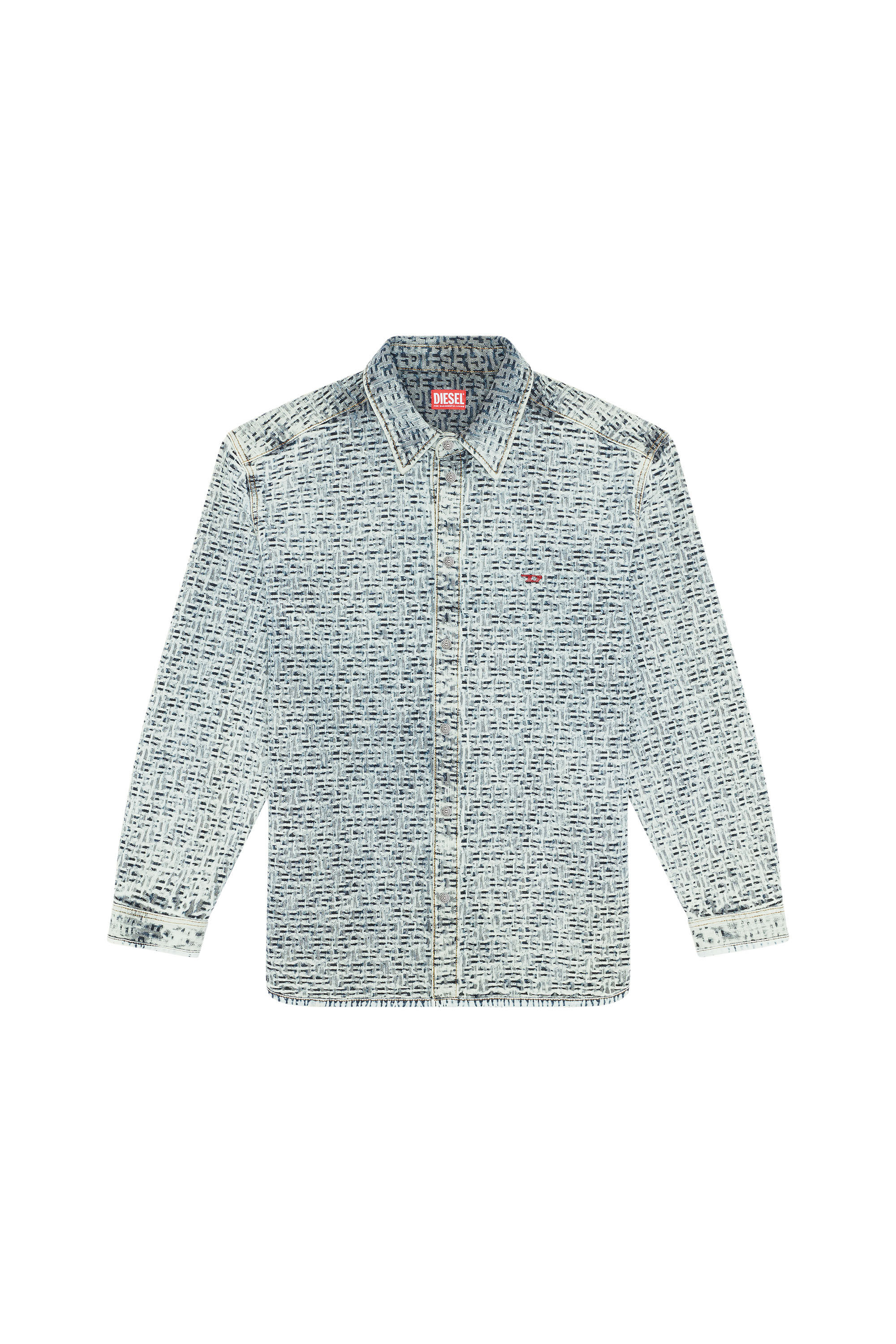 D-SIMPLY-OVER-SP Man: Monogram denim shirt | Diesel