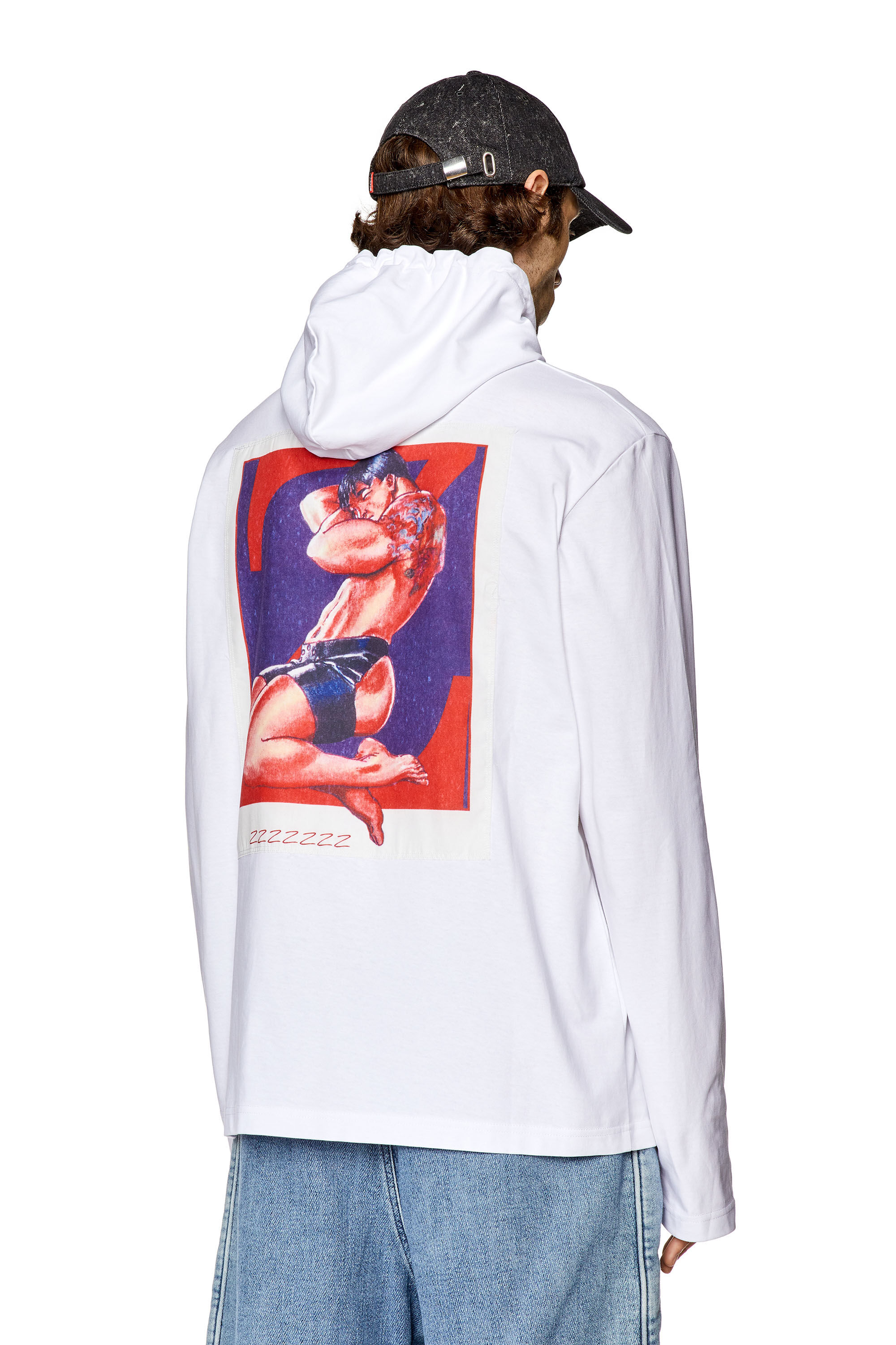 【送料&関税込】Diesel Hoodie T-crane-ls-hood Diesel T-CRANE-LS-HOOD TEE Black | BSTN Store
