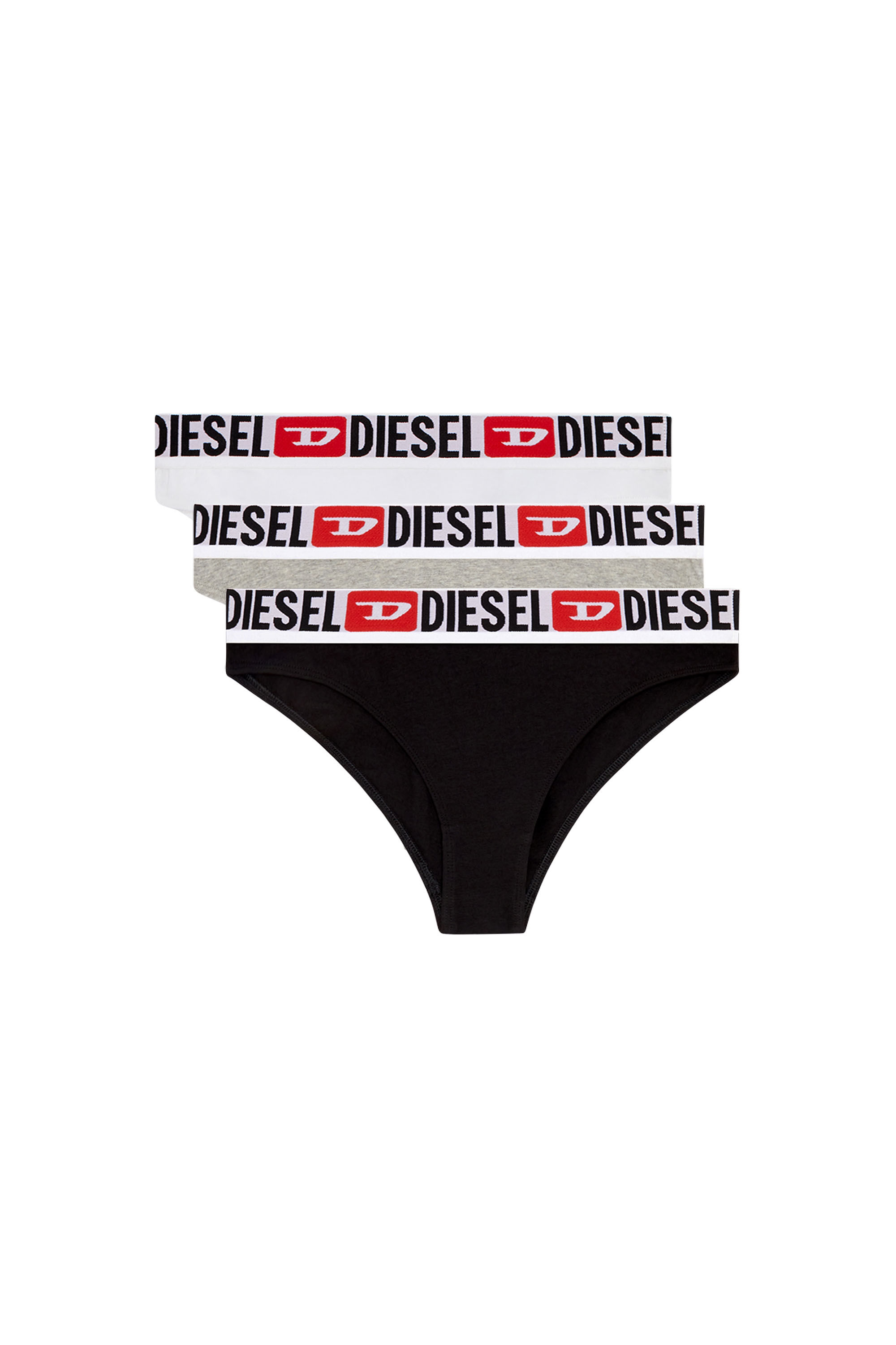 Diesel - UFPN-PANTIES-TD-THREEPACK, Woman Three-pack briefs with logo waist in Multicolor - Image 4