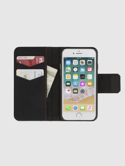 BLACK LINED LEATHER IPHONE 8/7 FOLIO, Black Diesel - BLACK LINED LEATHER IPHONE 8/7 FOLIO, Black - Flip covers - Image 7