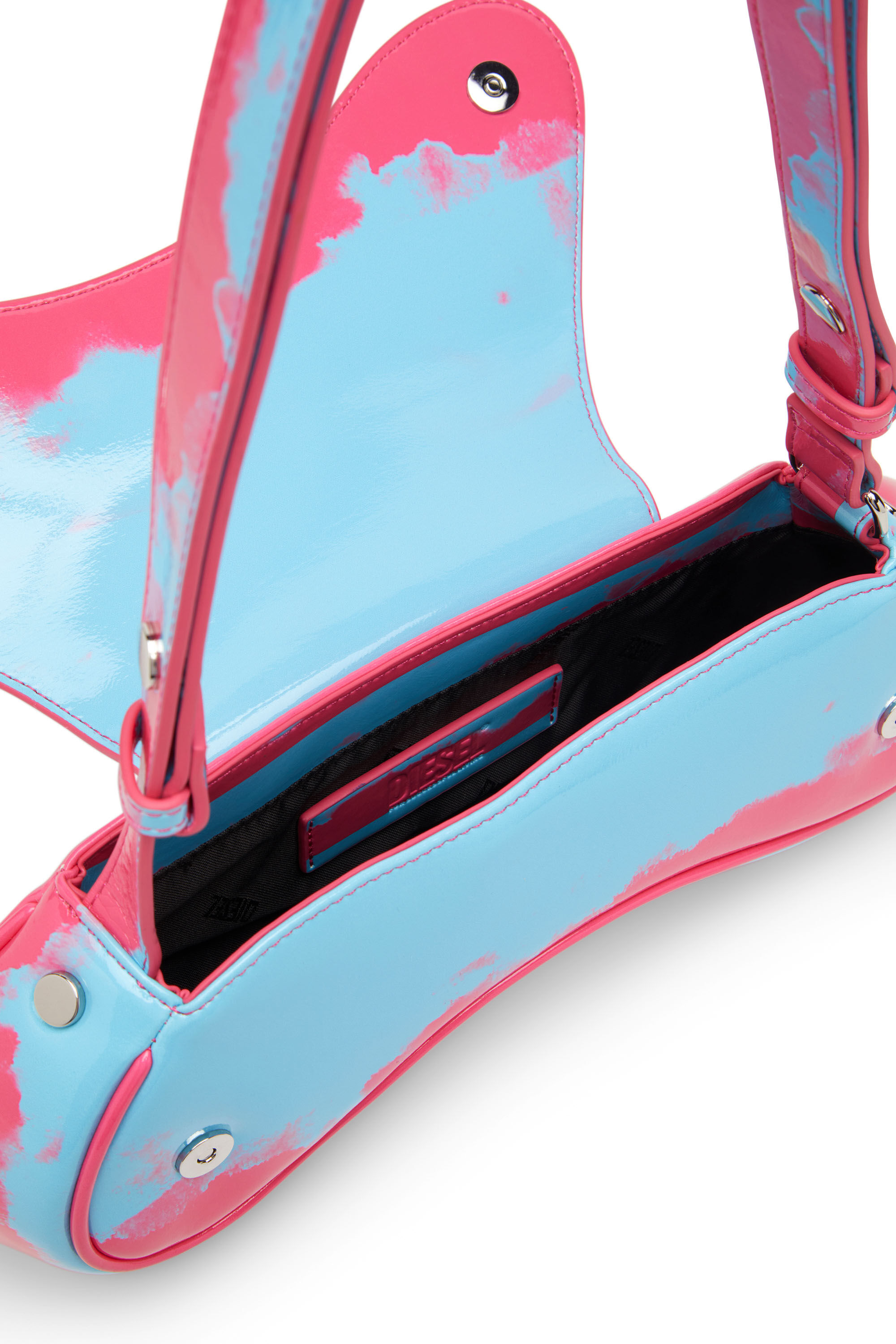 Women's Play-Shoulder bag in printed glossy PU | Multicolor | Diesel