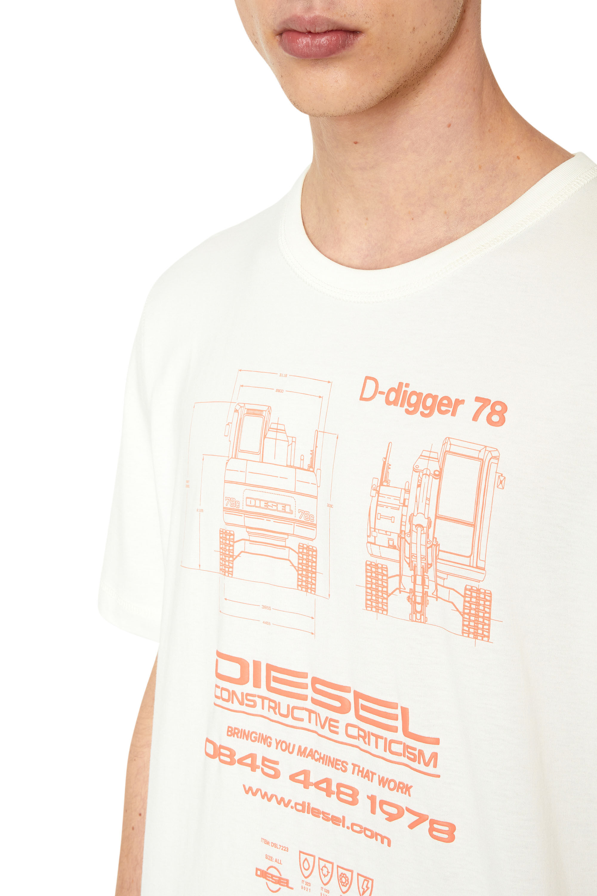 T-JUST-SLITS-G1 Man: T-shirt Constructive Criticism print | Diesel
