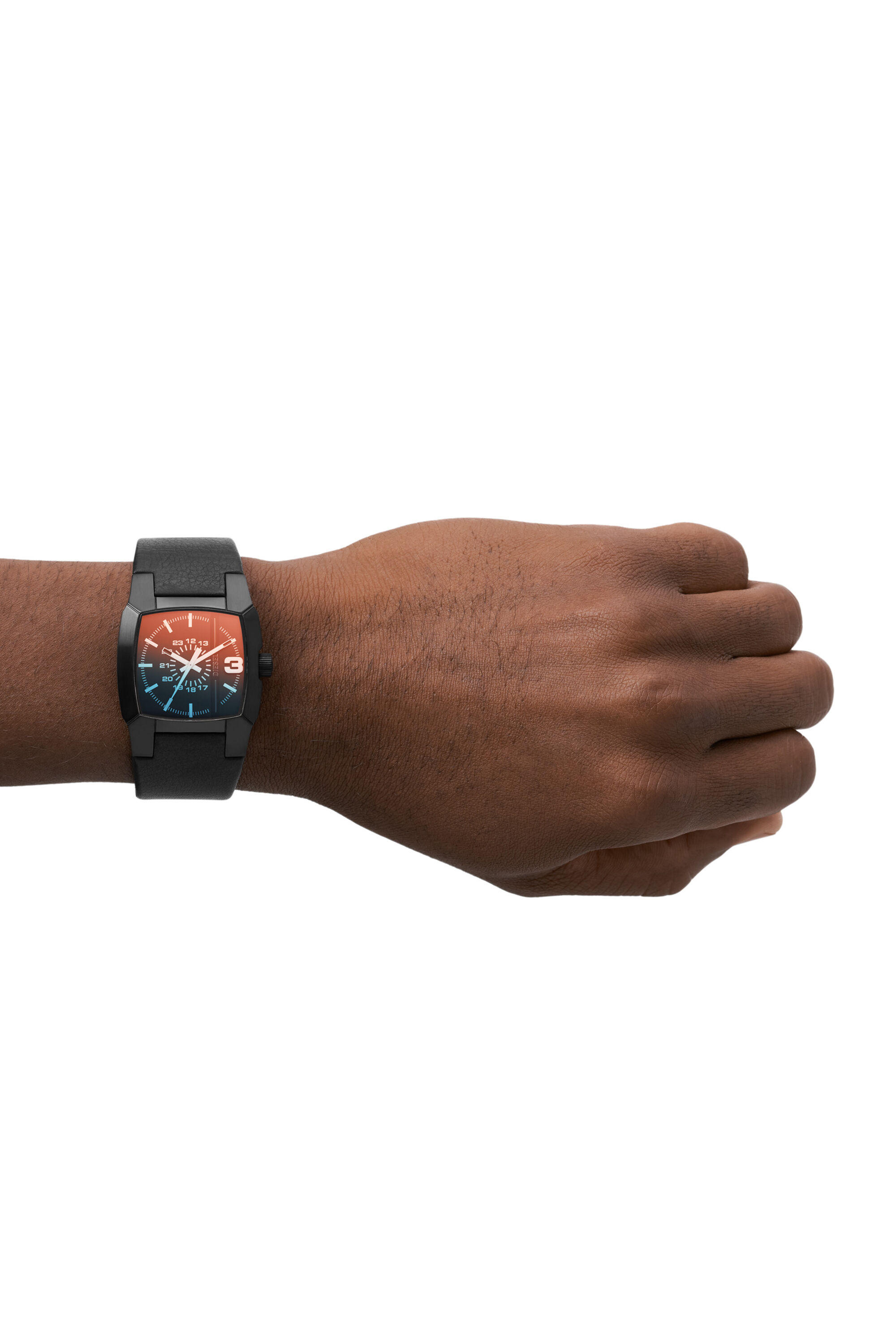 DZ2000: Cliffhanger Black Leather Watch | Diesel