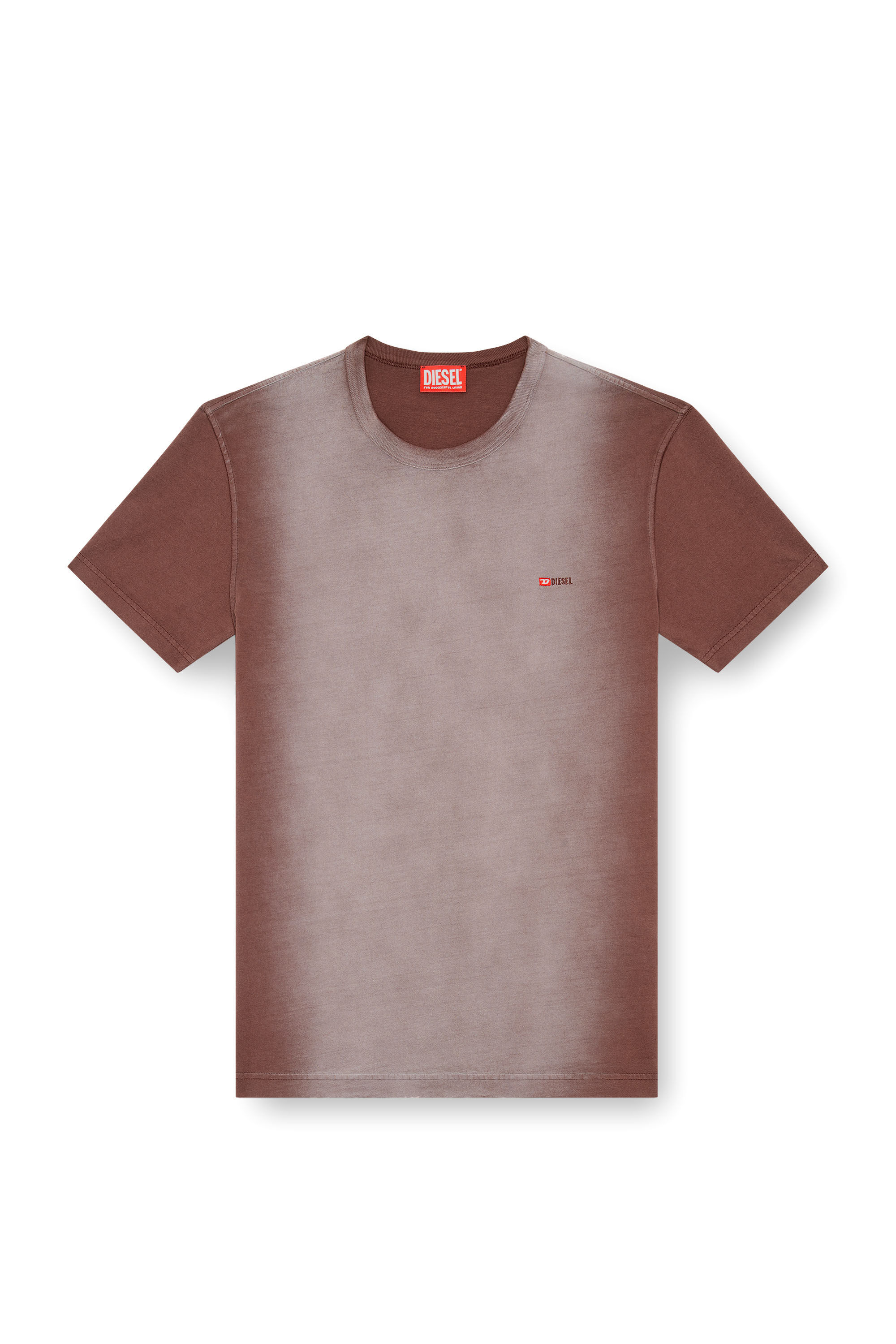 Diesel - T-ADJUST-Q2, Hombre Camiseta en tejido de algodón rociado in Marrón - Image 2