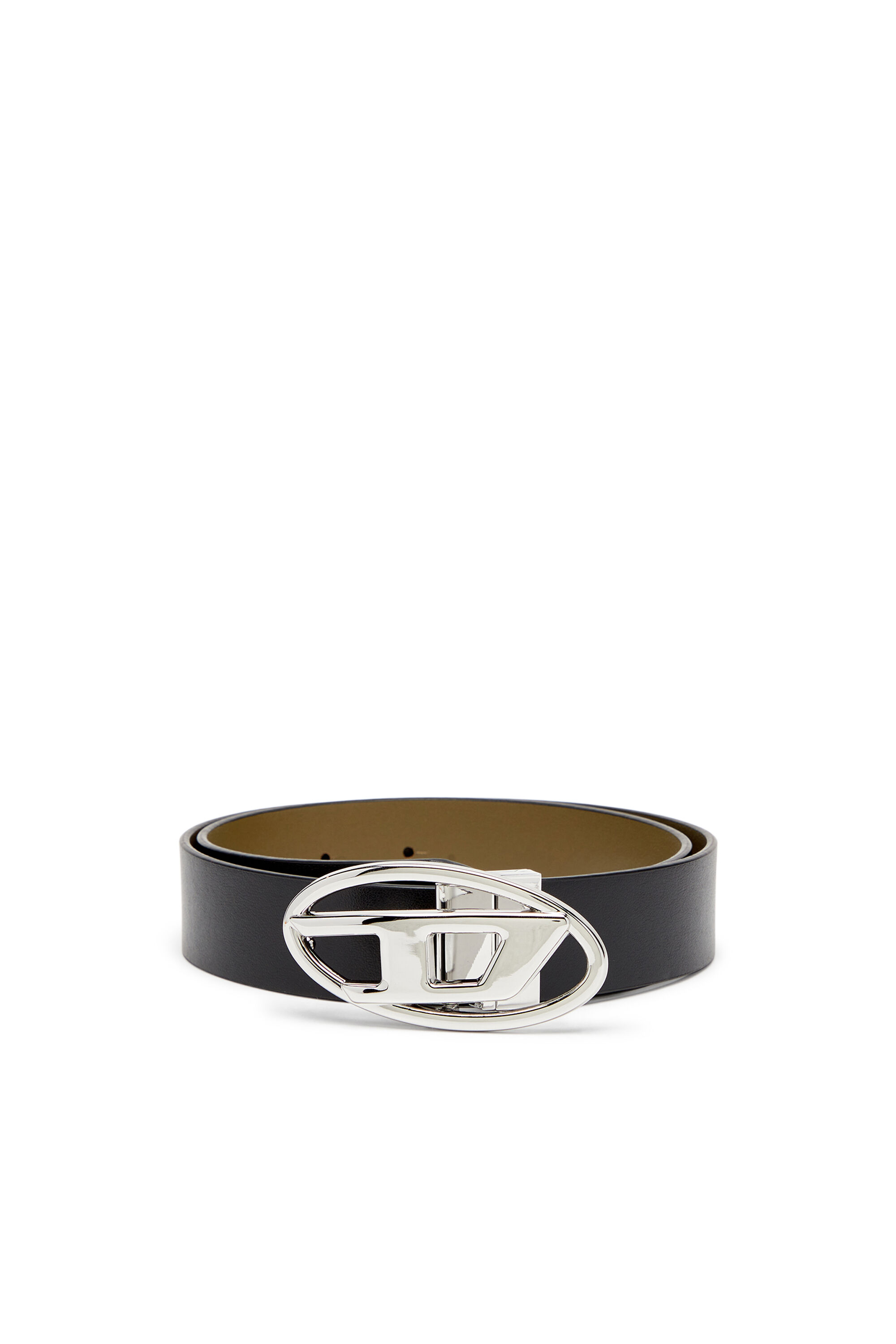 DIESEL☆ Reversible leather belt with Oval D buckle ホワイト Women's 3cm reversible leather belt with Oval D buckle