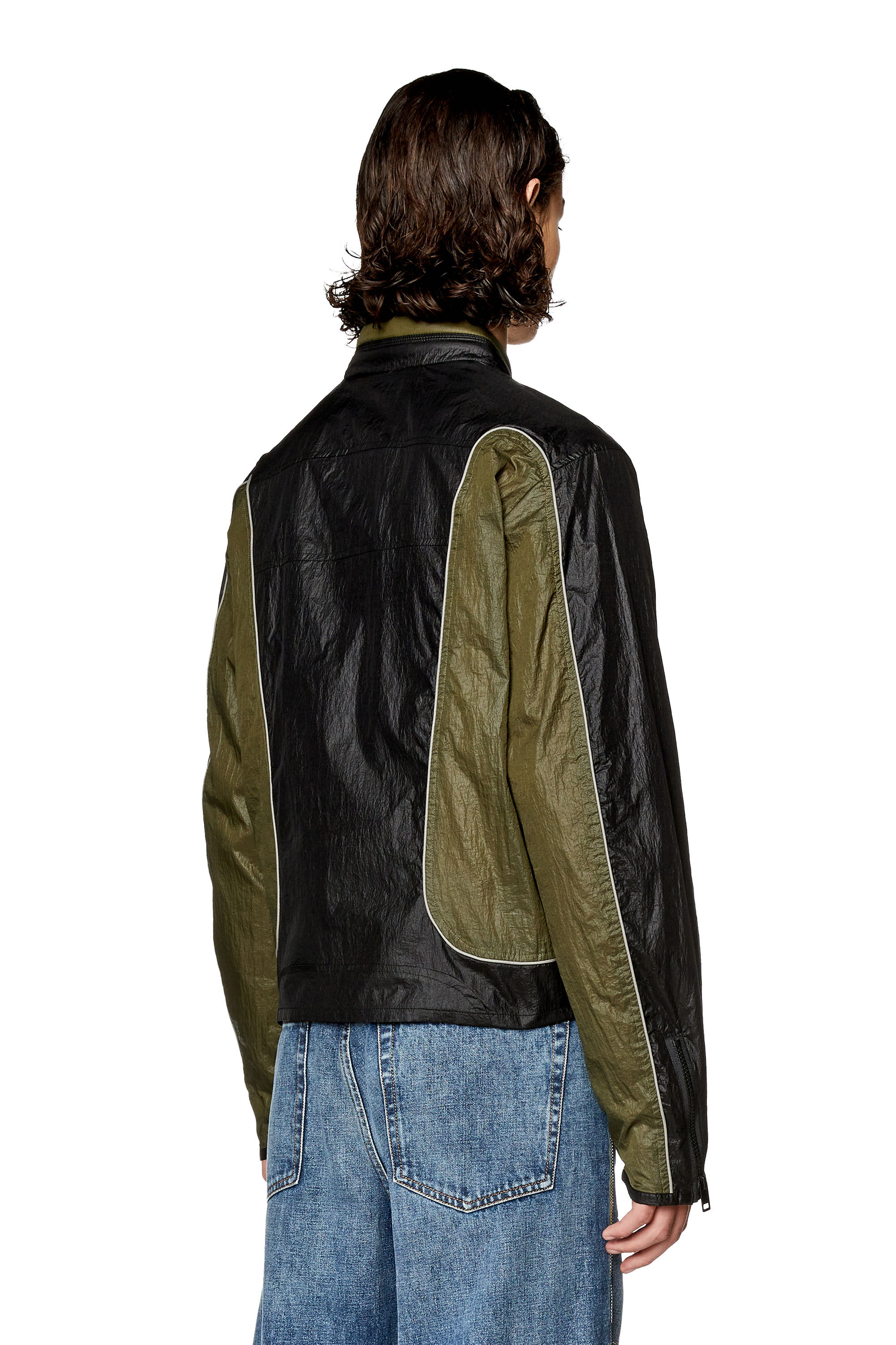 Men's Nylon jacket with contrast detailing | Multicolor | Diesel