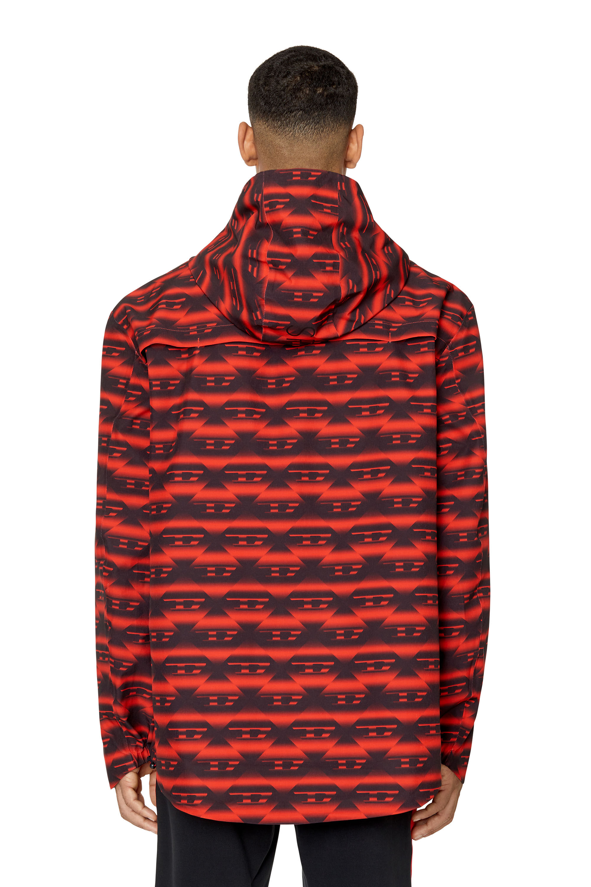 Men's Monogram windbreaker | Red | Diesel Men's Monogram windbreaker | Red | Diesel