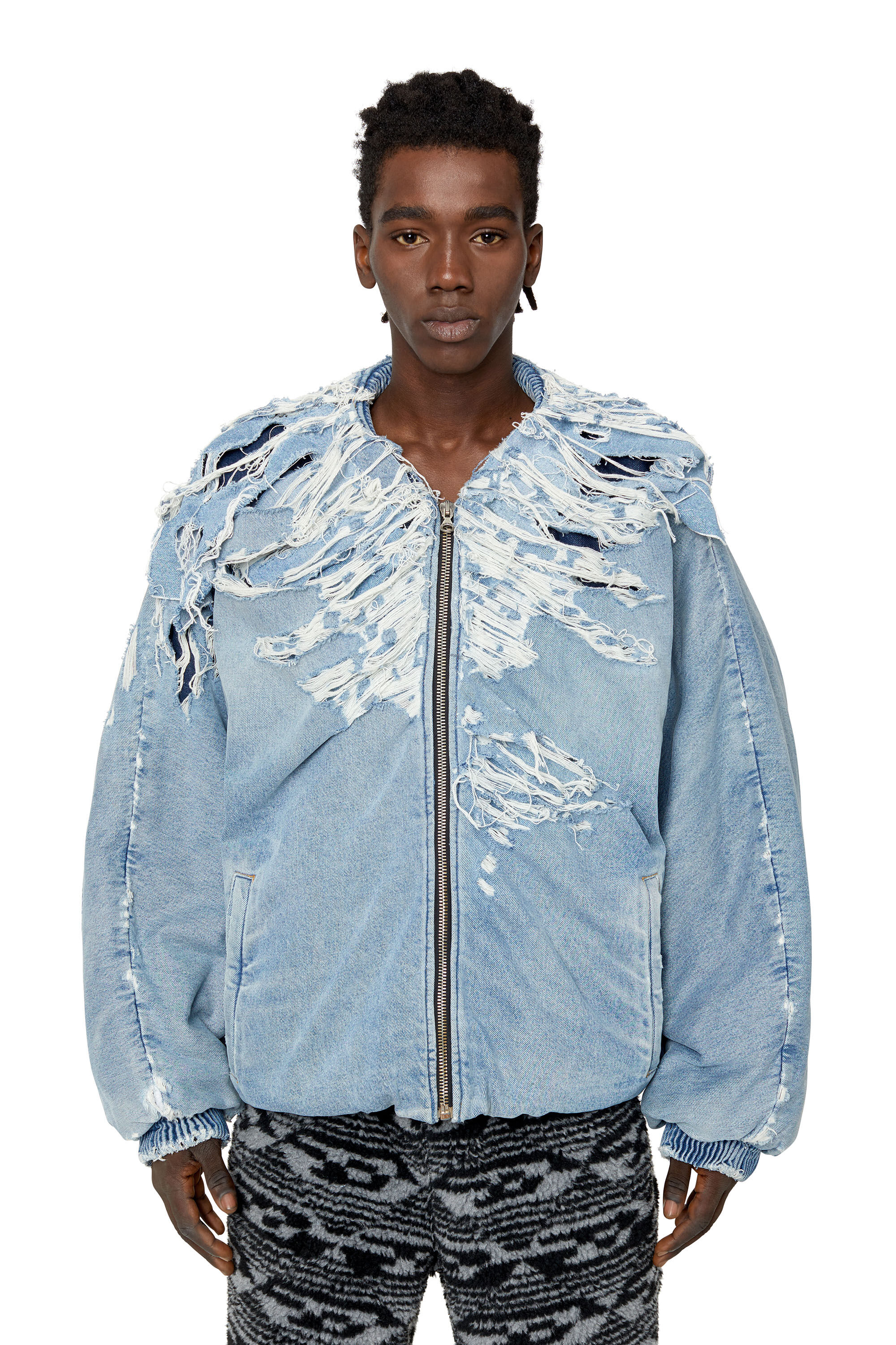 Diesel distressed denim jacket top